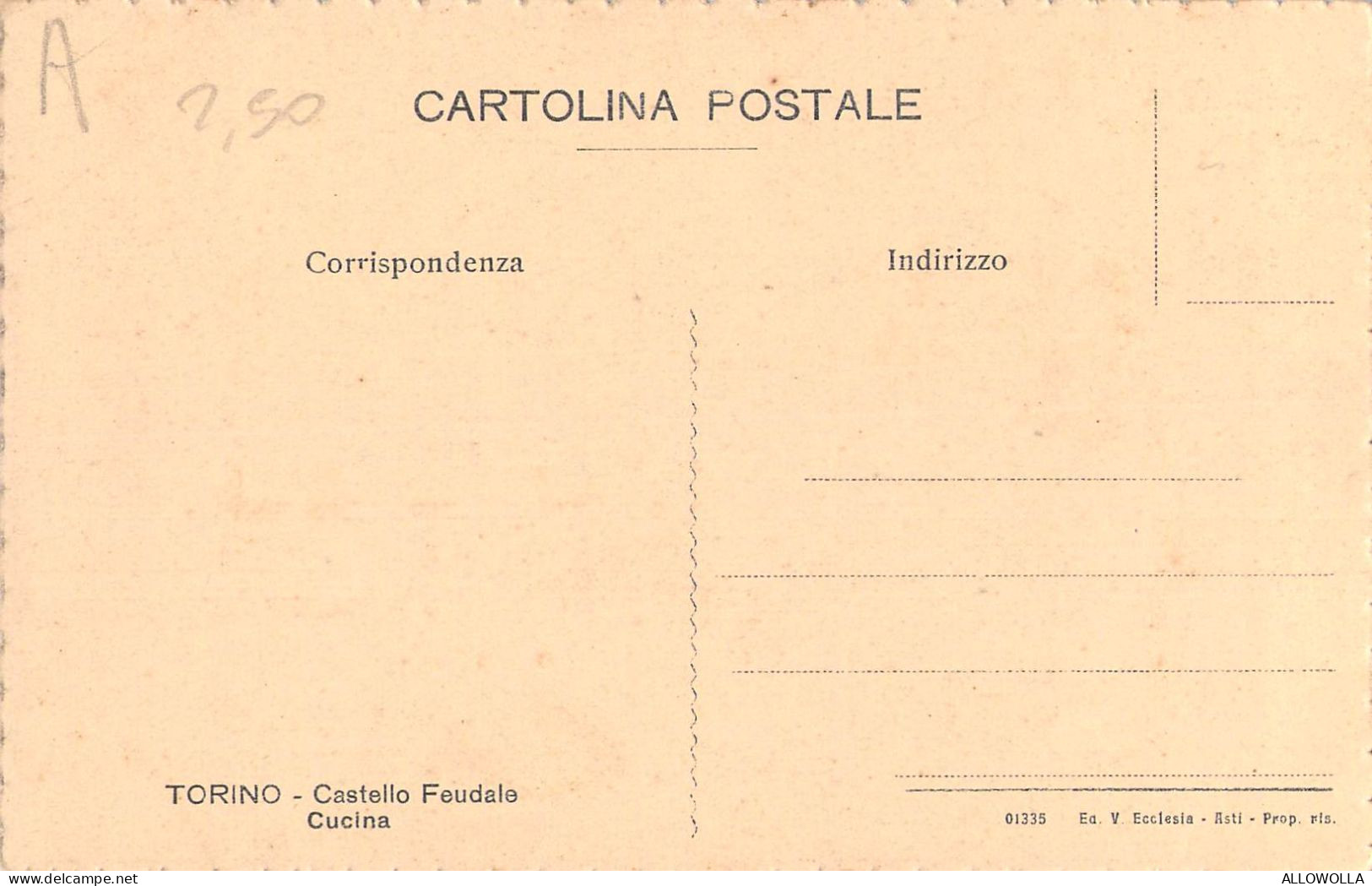 26447 " TORINO-CASTELLO FEUDALE-CUCINA " -VERA FOTO-CART.NON SPED. - Other Monuments & Buildings