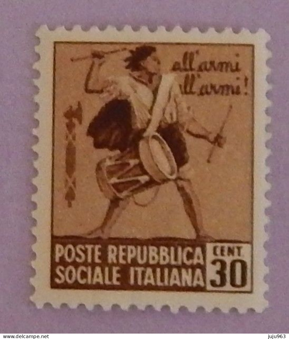 ITALIE REPUBLIQUE SOCIALE  YT 29  NEUF**MNH ANNÉE 1944 - Ungebraucht