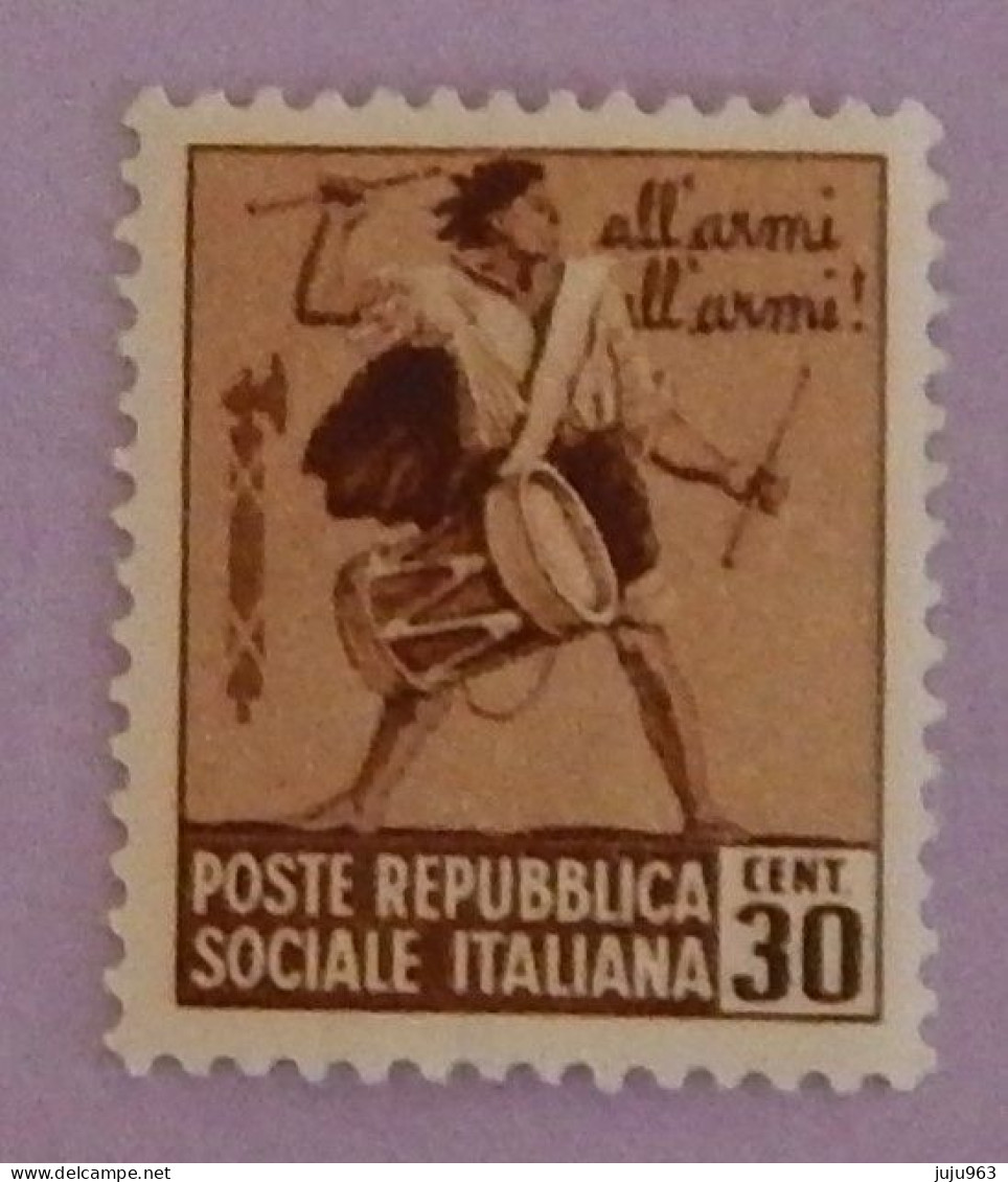 ITALIE REPUBLIQUE SOCIALE  YT 29  NEUF**MNH ANNÉE 1944 - Neufs