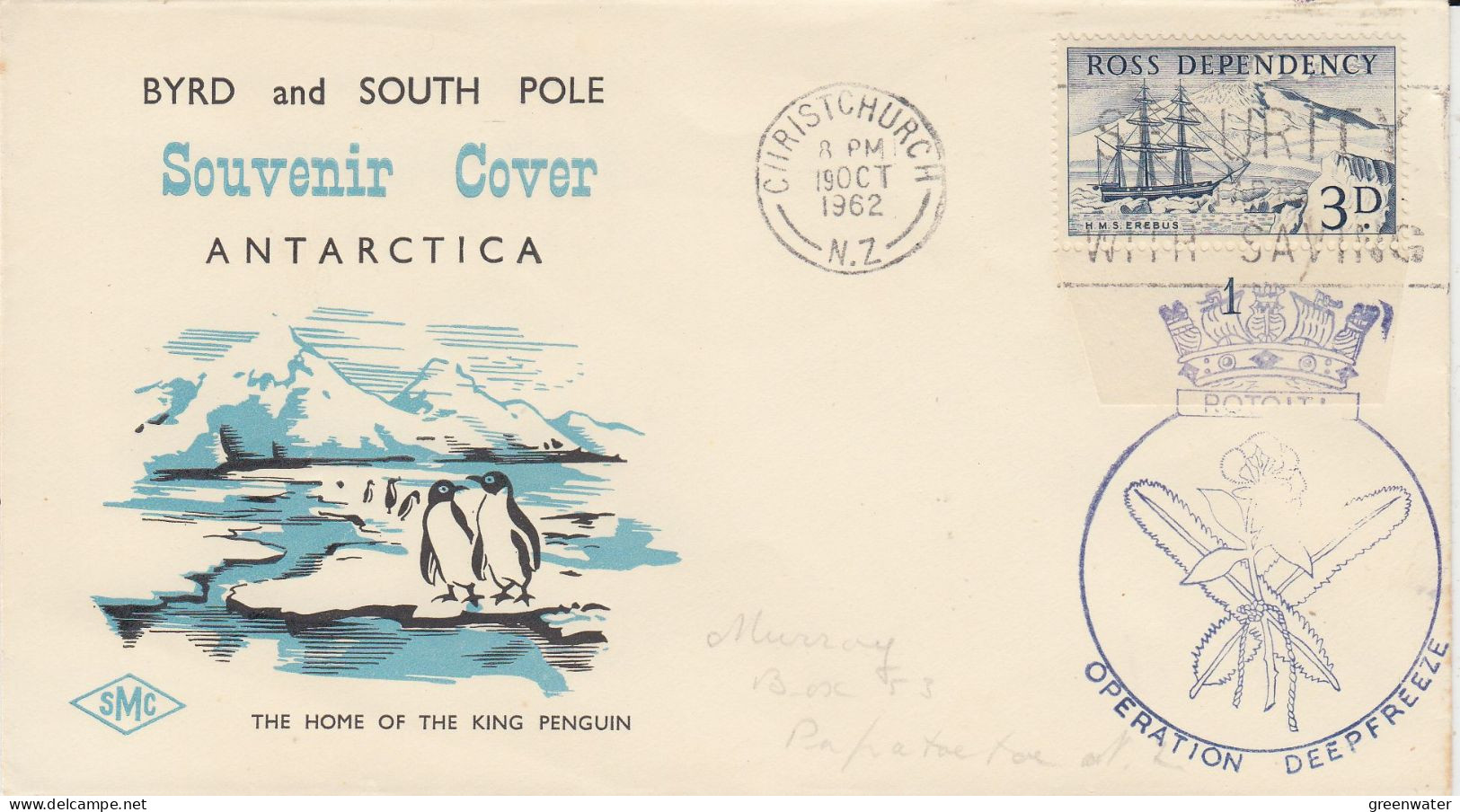 Ross Dependency  HMNZS Rotoiti  Ca Chrtistchurch  19 OCT 1962 (SR208) - Polar Ships & Icebreakers