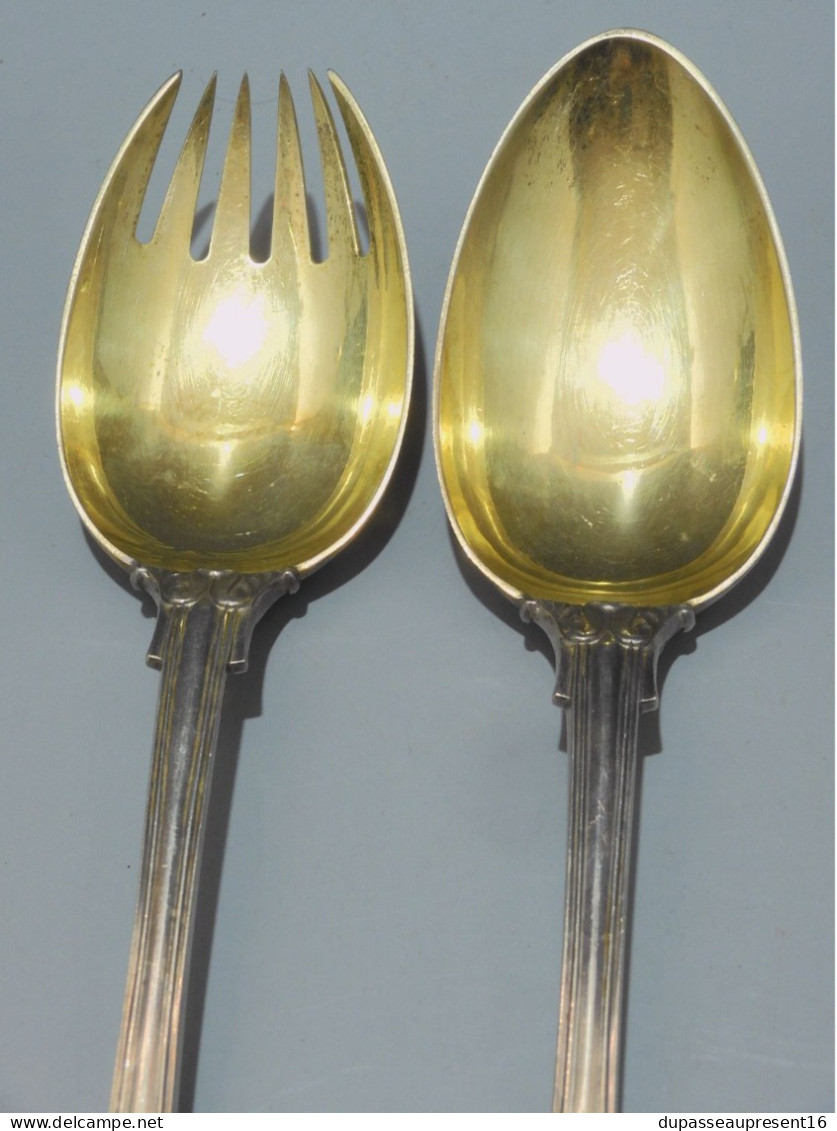 -RARE SERVICE A SALADE ARGENT MASSIF Poinçons RUSSES 84 1867 PK NP XIXe   E - Silverware