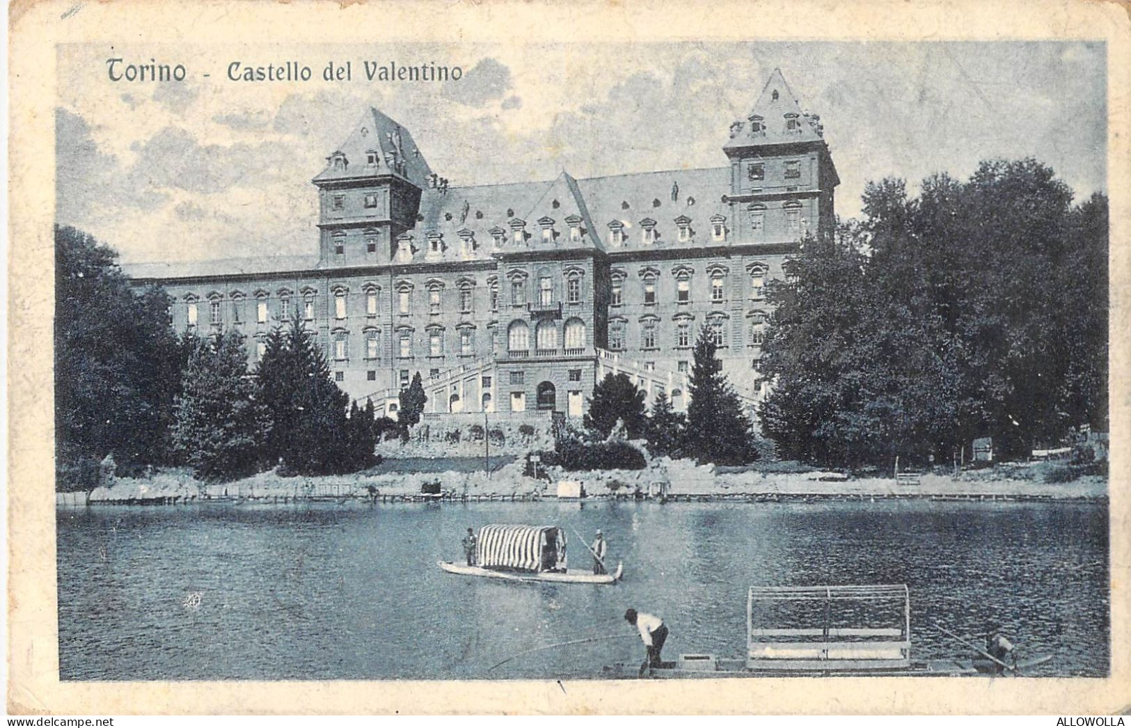 26450 " TORINO-CASTELLO DEL VALENTINO " ANIMATA-VERA FOTO-CART. SPED.1922 - Castello Del Valentino