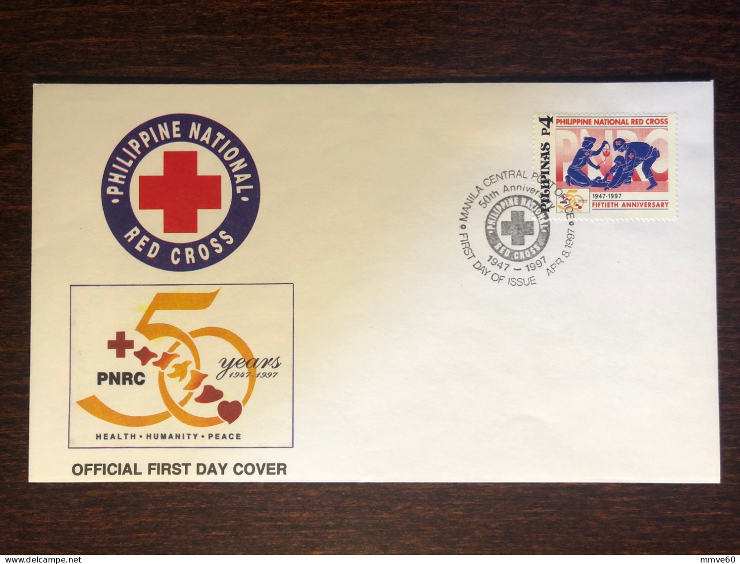 PHILIPPINES FDC COVER 1997 YEAR RED CROSS BLOOD TRANSFUSION HEALTH MEDICINE STAMPS - Filippine