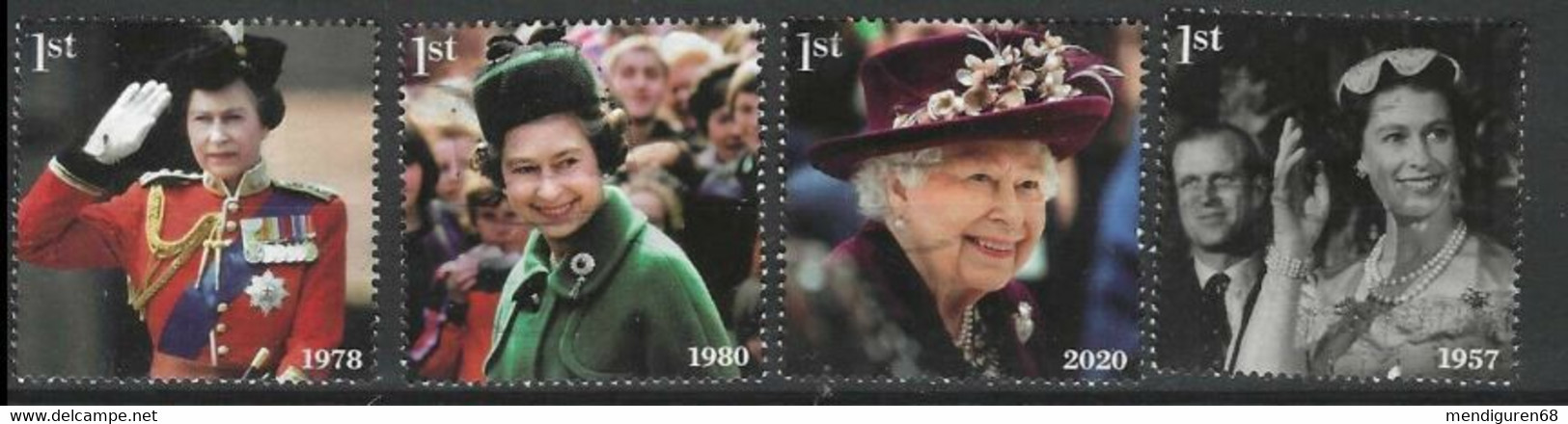 GROSSBRITANNIEN GRANDE BRETAGNE GB 2022 HER MAJESTY QUEEN'S PLATINUM JUBILEE SET 3V USED SG 4627-30 MI 4912-5 YT 5311-4 - Gebraucht