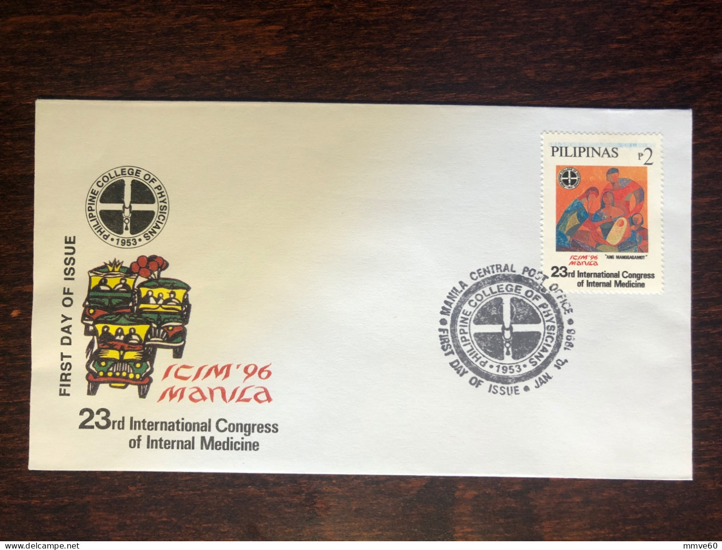 PHILIPPINES FDC COVER 1998 YEAR INTERNAL MEDICINE HEALTH MEDICINE STAMPS - Filippine