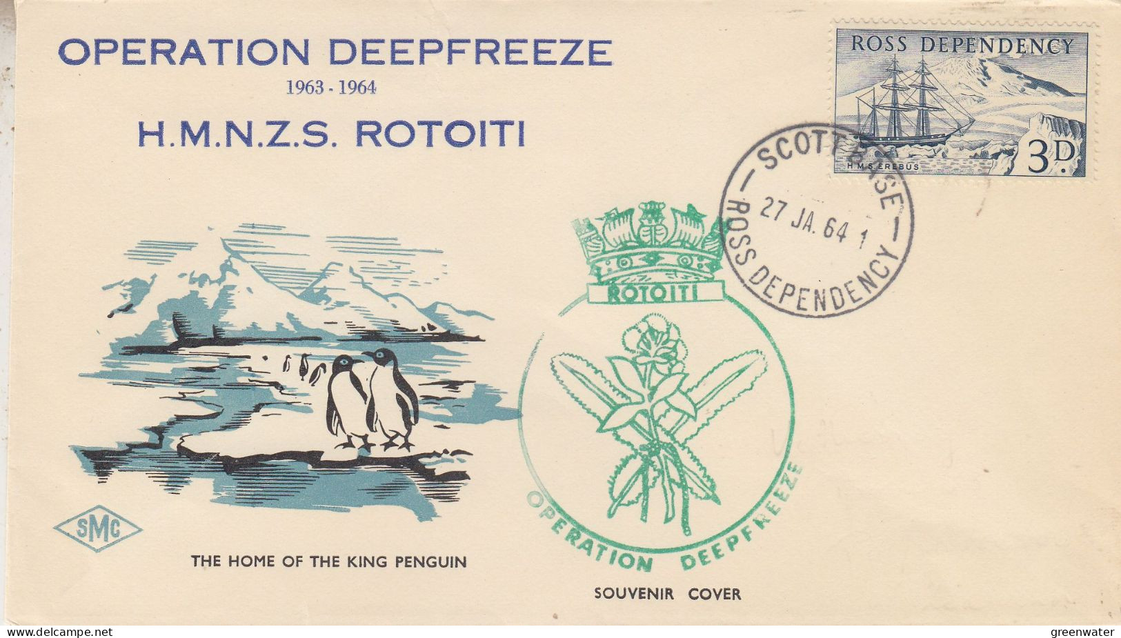 Ross Dependency HMNZS Rotoiti  Ca Scott Base 27 JA 1964 (SR210) - Poolshepen & Ijsbrekers