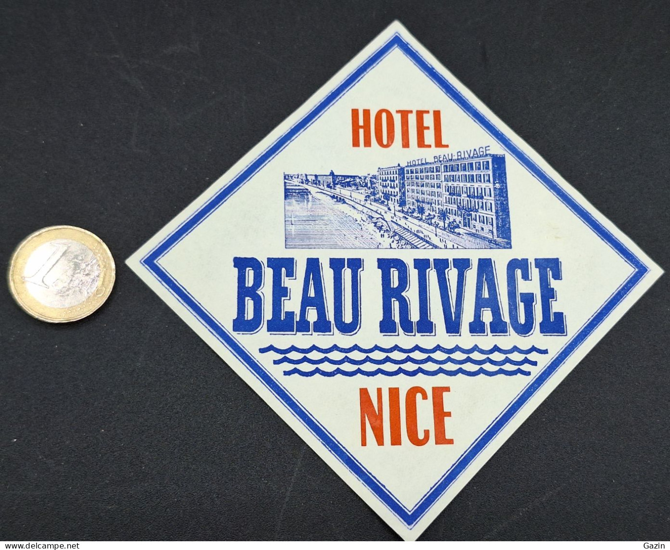 C7/3 - Hotel Beau Rivage * Nice * France  * Luggage Lable * Rótulo * Etiqueta - Etiketten Van Hotels