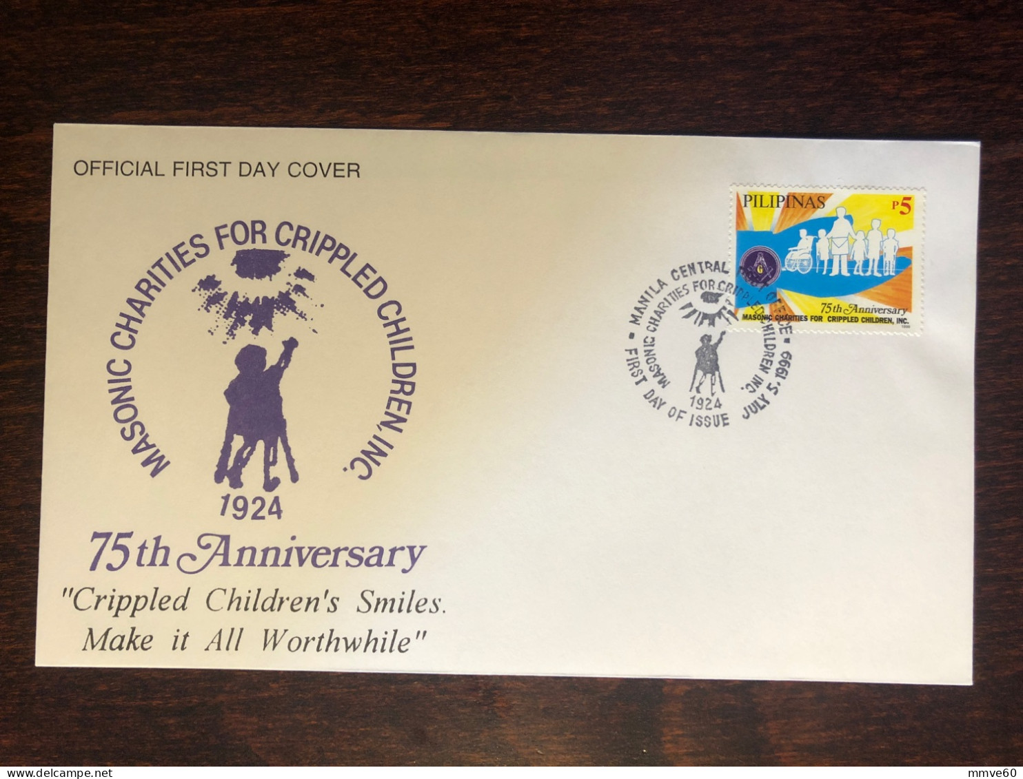 PHILIPPINES FDC COVER 1999 YEAR DISABLED CHILDREN HEALTH MEDICINE STAMPS - Filippine