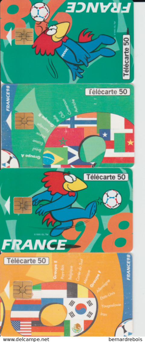 B09 - 4 CARTE MONDIAL 98 Pour 2 Euros - Non Classés