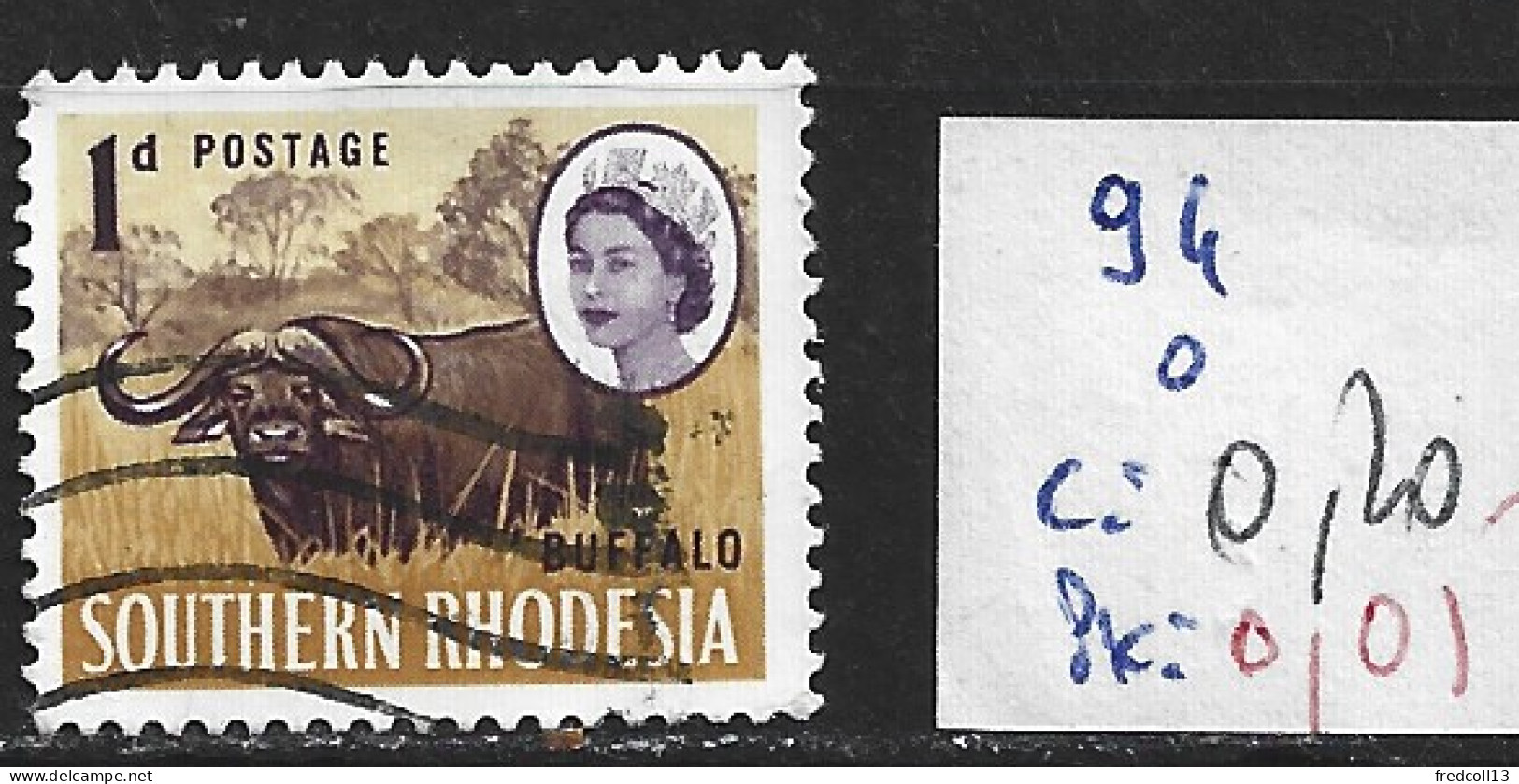 RHODESIE DU SUD 94 Oblitéré Côte 0.20 € - Zuid-Rhodesië (...-1964)