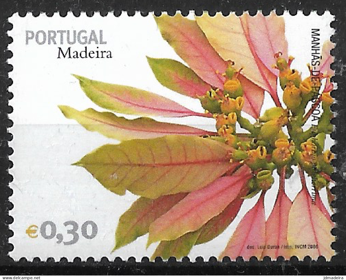Portugal – 2006 Madeira Flowers 0,30 VARIETY Small Letters Mint Stamp - Gebruikt