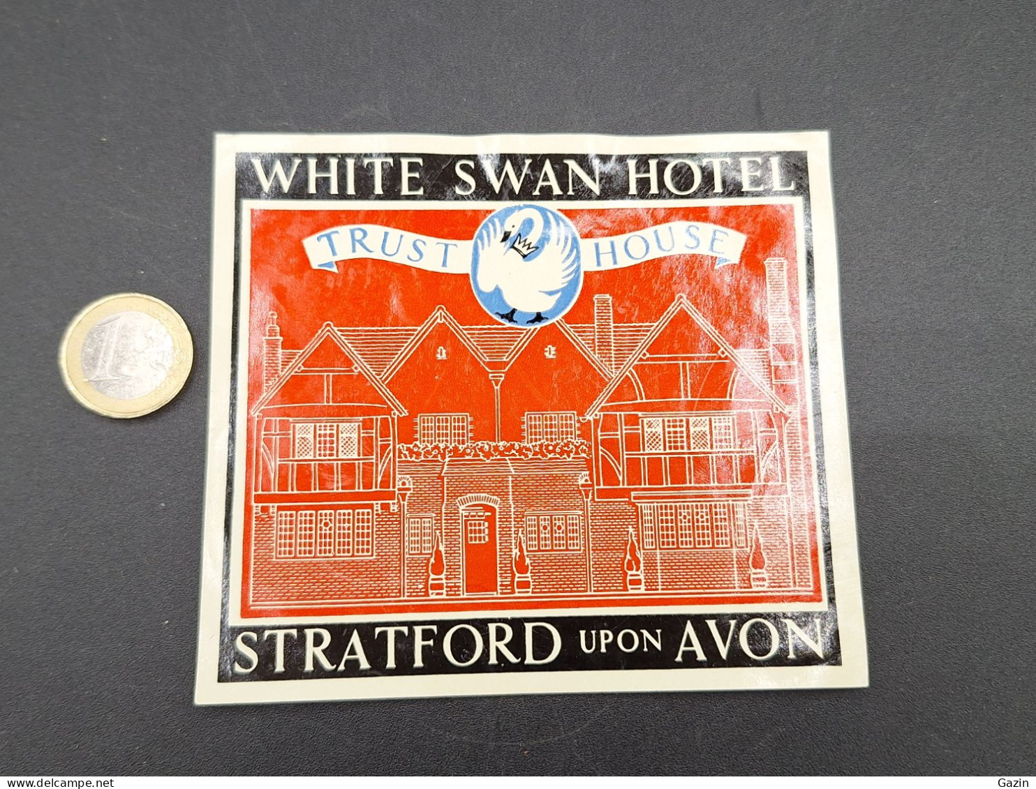 C7/3 - Hotel White Swan *  Stratford Upon Avon * England *  Luggage Lable * Rótulo * Etiqueta - Etiquettes D'hotels