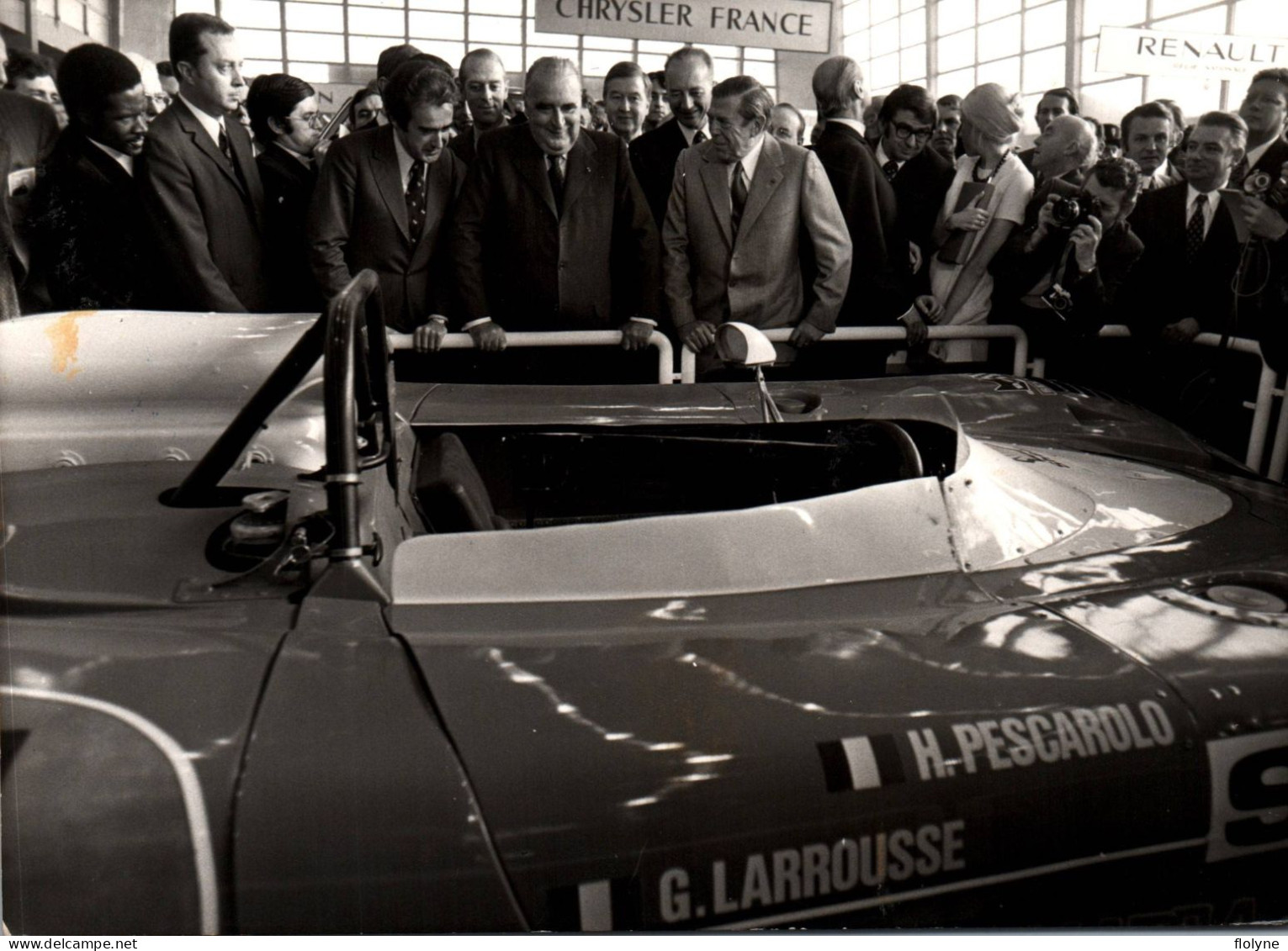 24 Heures Du Mans - Photo Ancienne - MATRA De Pescaralo - Président POMPIDOU Salon De L'automobile 1973 - Auto Voiture - Le Mans