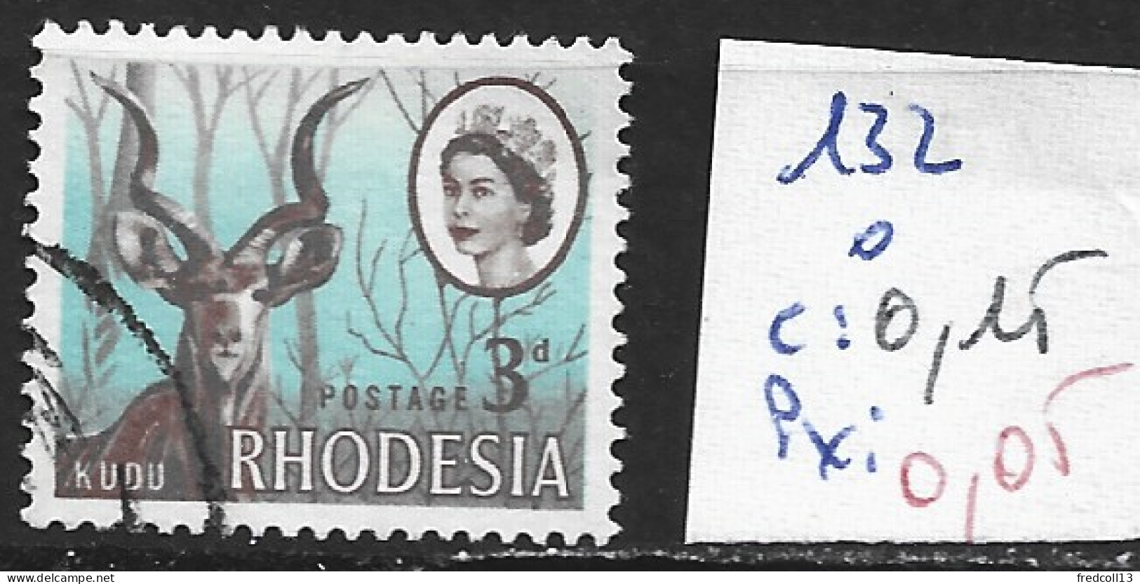 RHODESIE DU SUD 132 Oblitéré Côte 0.15 € - Southern Rhodesia (...-1964)