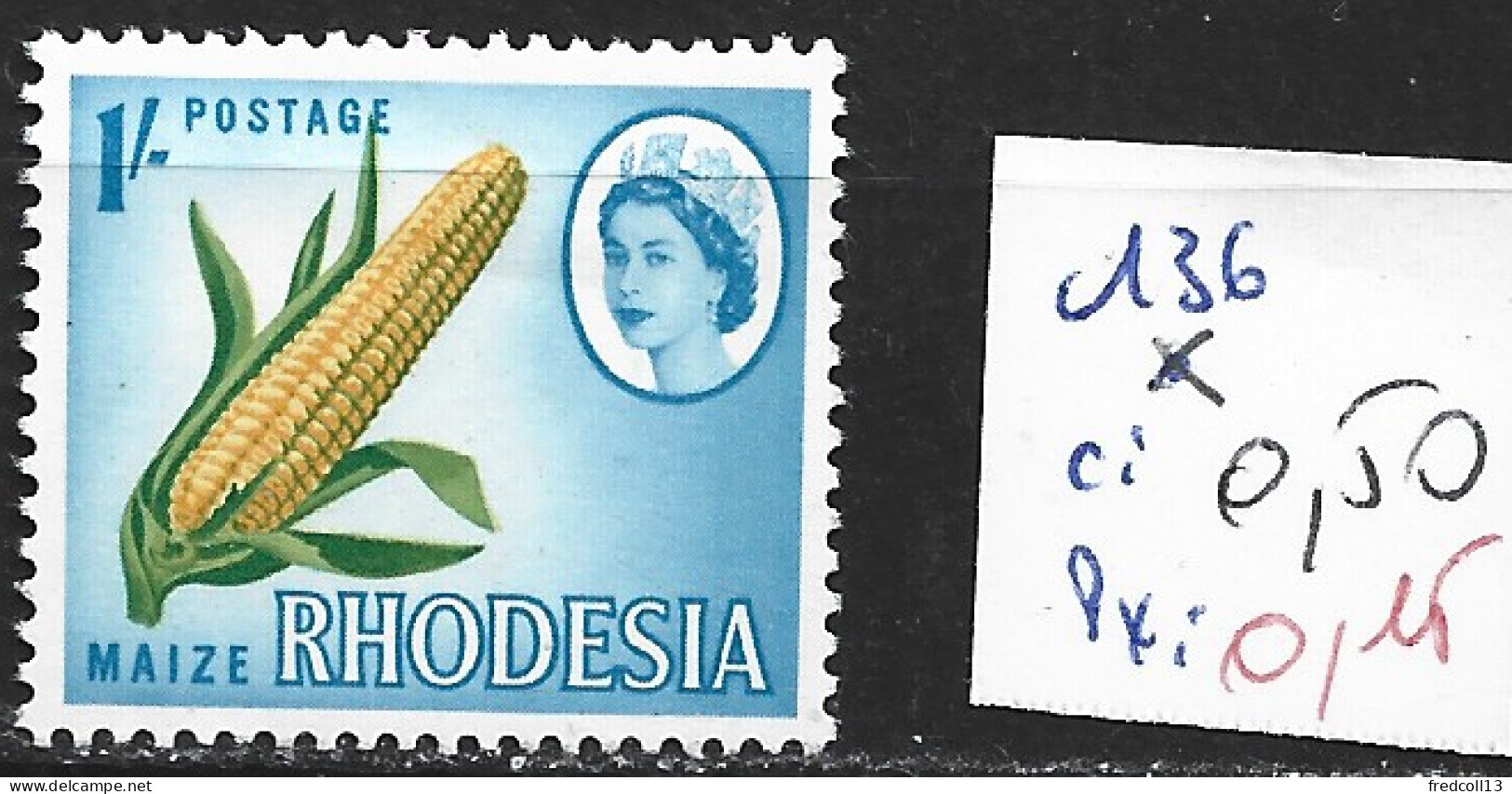 RHODESIE DU SUD 136 * Côte 0.80 € - Southern Rhodesia (...-1964)