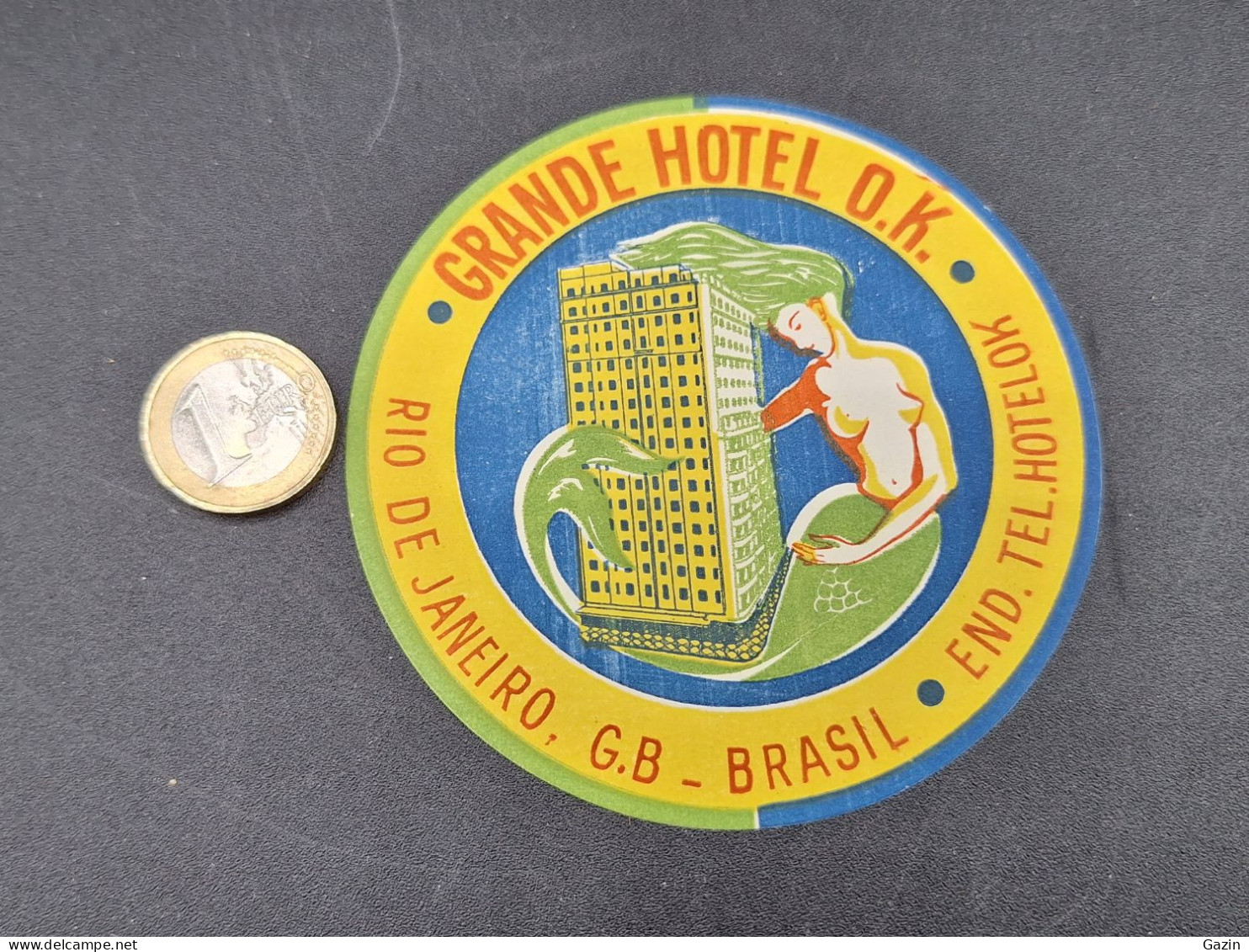 C7/3 - Grande Hotel O.K. * Rio De Janeiro * Brasil *  Luggage Lable * Rótulo * Etiqueta - Etiquettes D'hotels