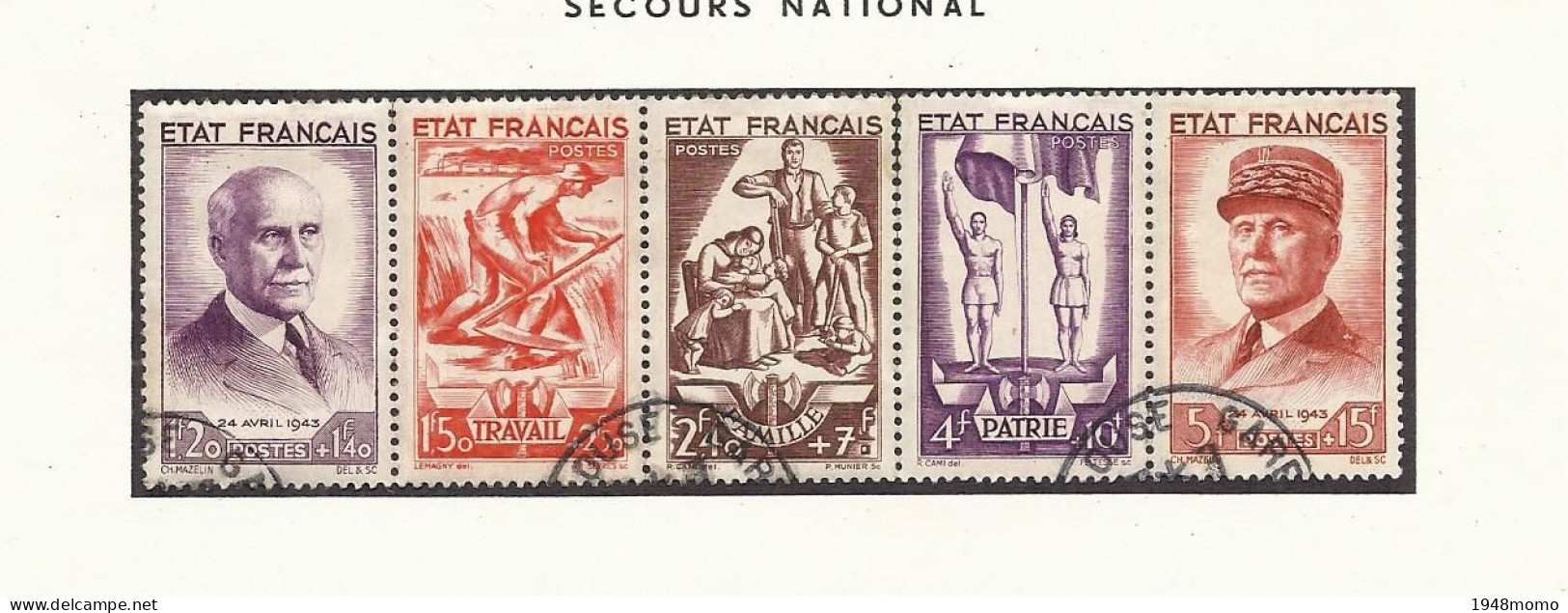 N° 576 à 580 - Used Stamps