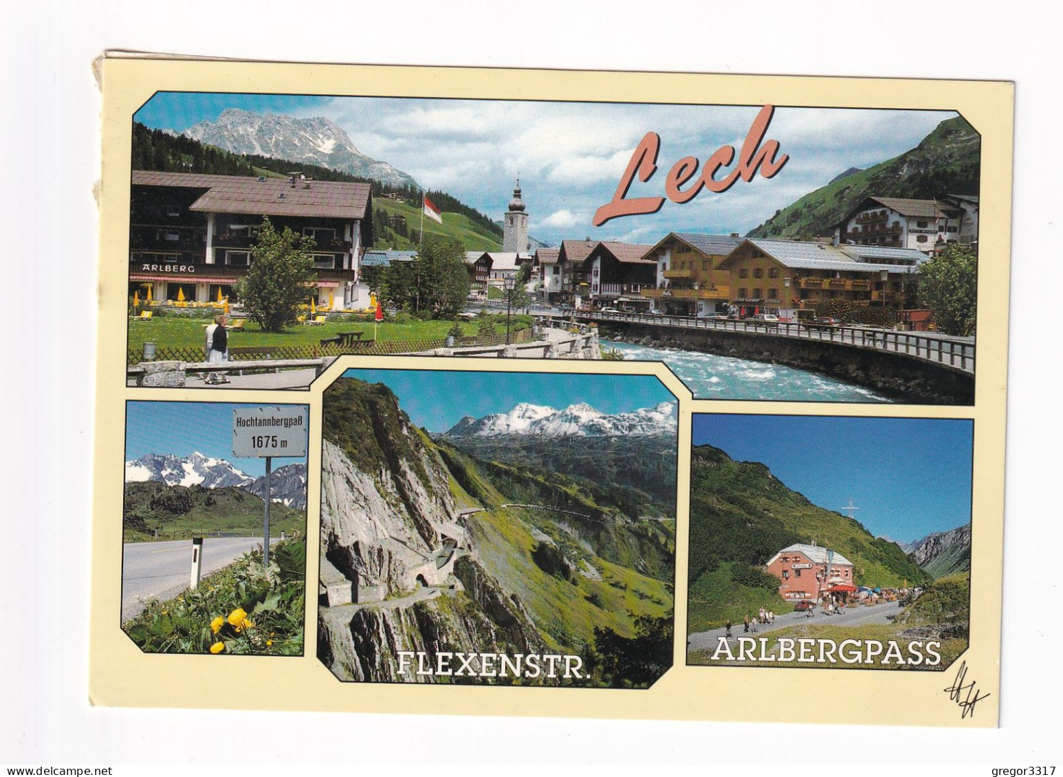 E5812) LECH - Flexenstraße - Arlbergpass - Mehrbild - Fluss Häuser Kirche - Lech