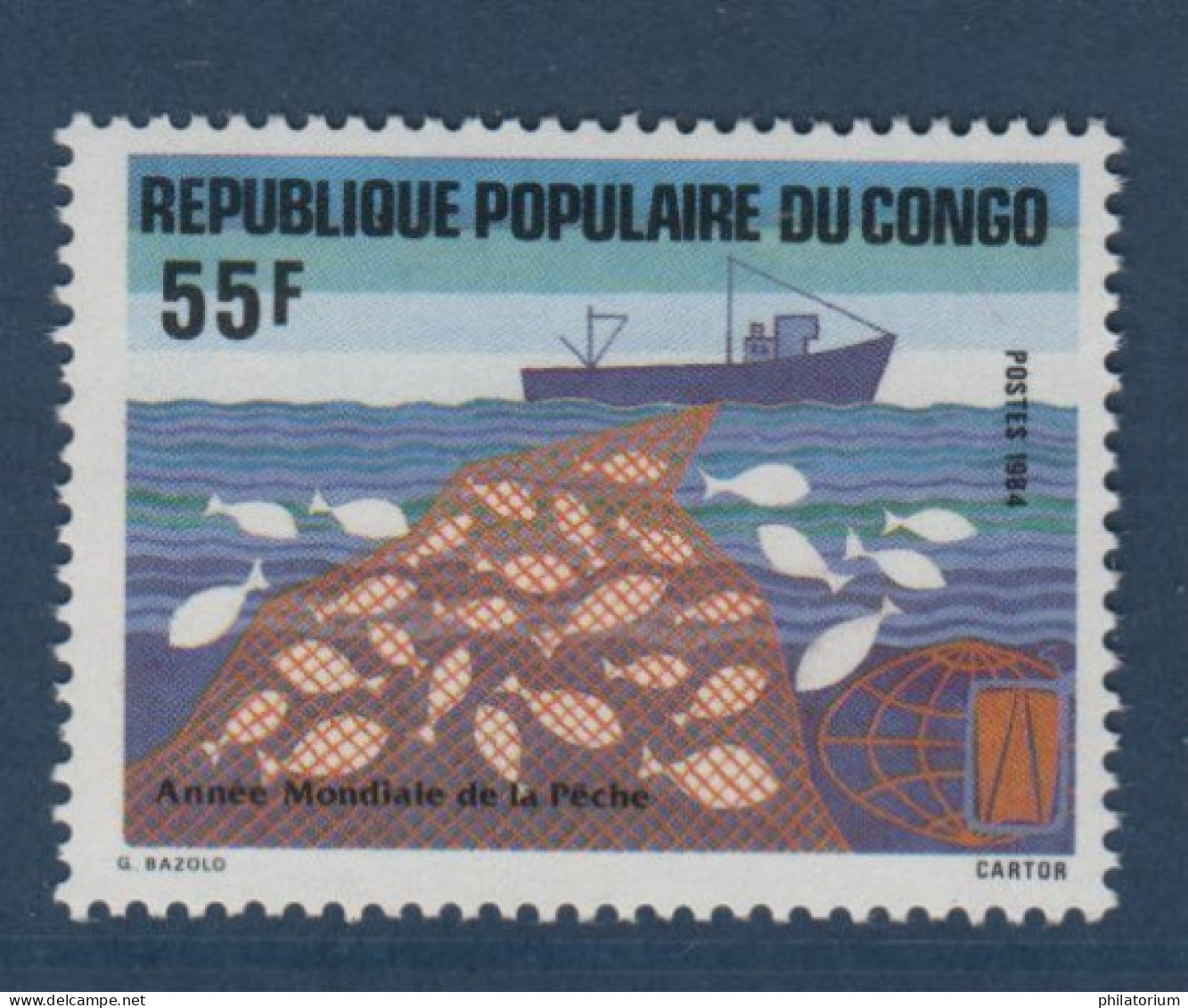 Congo, **, Yv 742, Mi 975, SG 969, Chalutier, - Nuevas/fijasellos