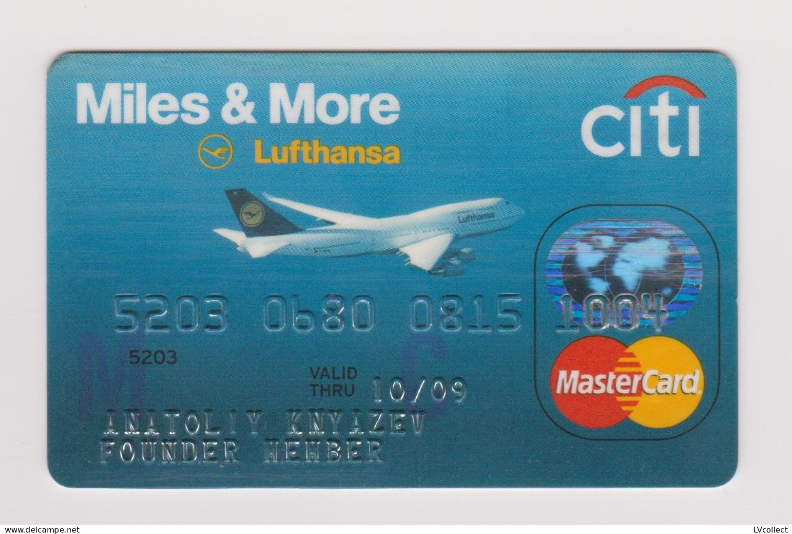 Citibank RUSSIA Airlines Lufthansa Mastercard Expired - Credit Cards (Exp. Date Min. 10 Years)