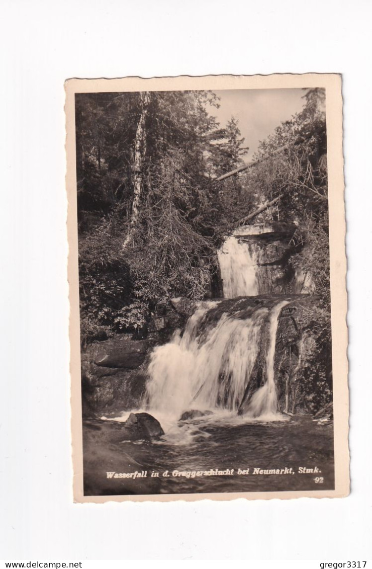 E5821) Wasserfall In Der GRAGGERSCHLUCHT Bei NEUMARKT - Steiermark - S/W FOTO AK Bahnpost Klagenfurt 1942 - Neumarkt