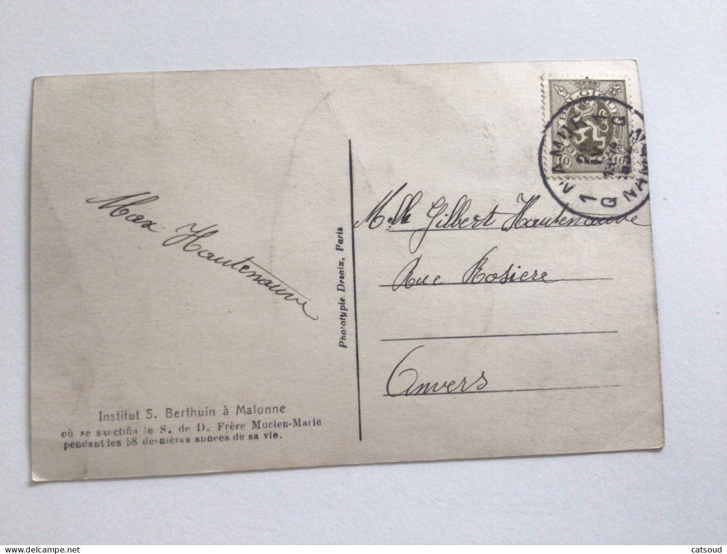 Carte Postale Ancienne Malonne Institut S.Berthuin - Namen