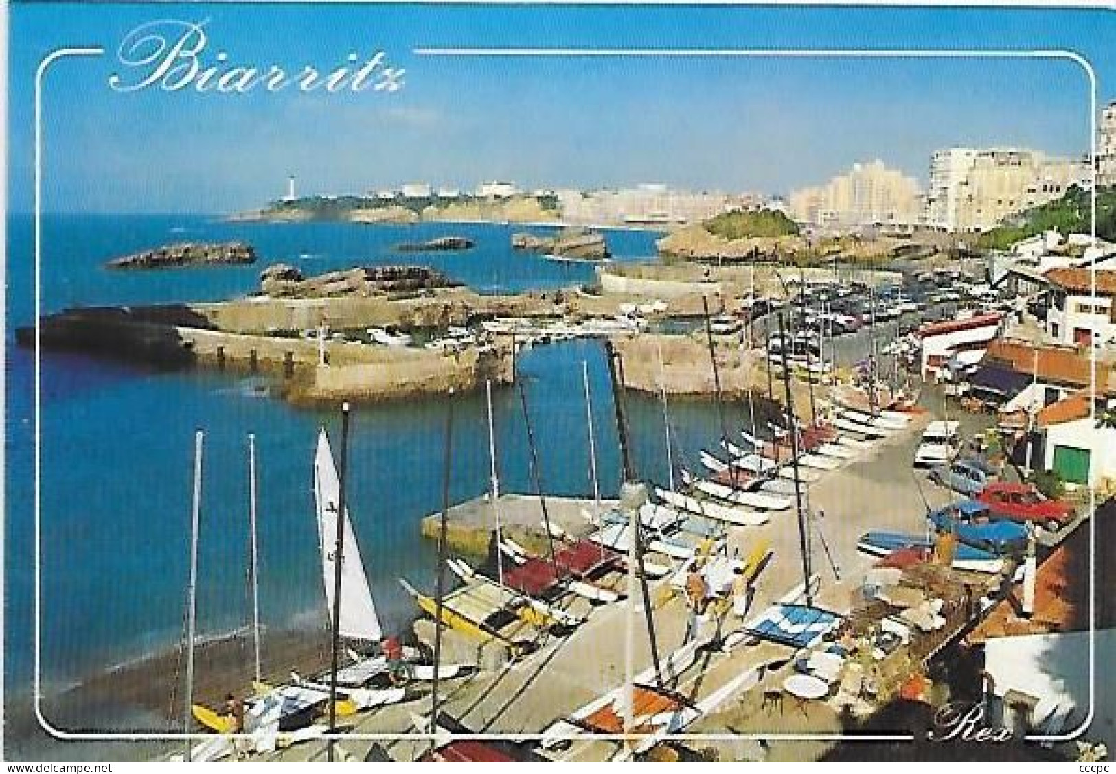 Cachet Maisons-Laffitte 78 Sur CPM Biarritz Vue Générale Du Port Des Pêcheurs - Matasellos Generales