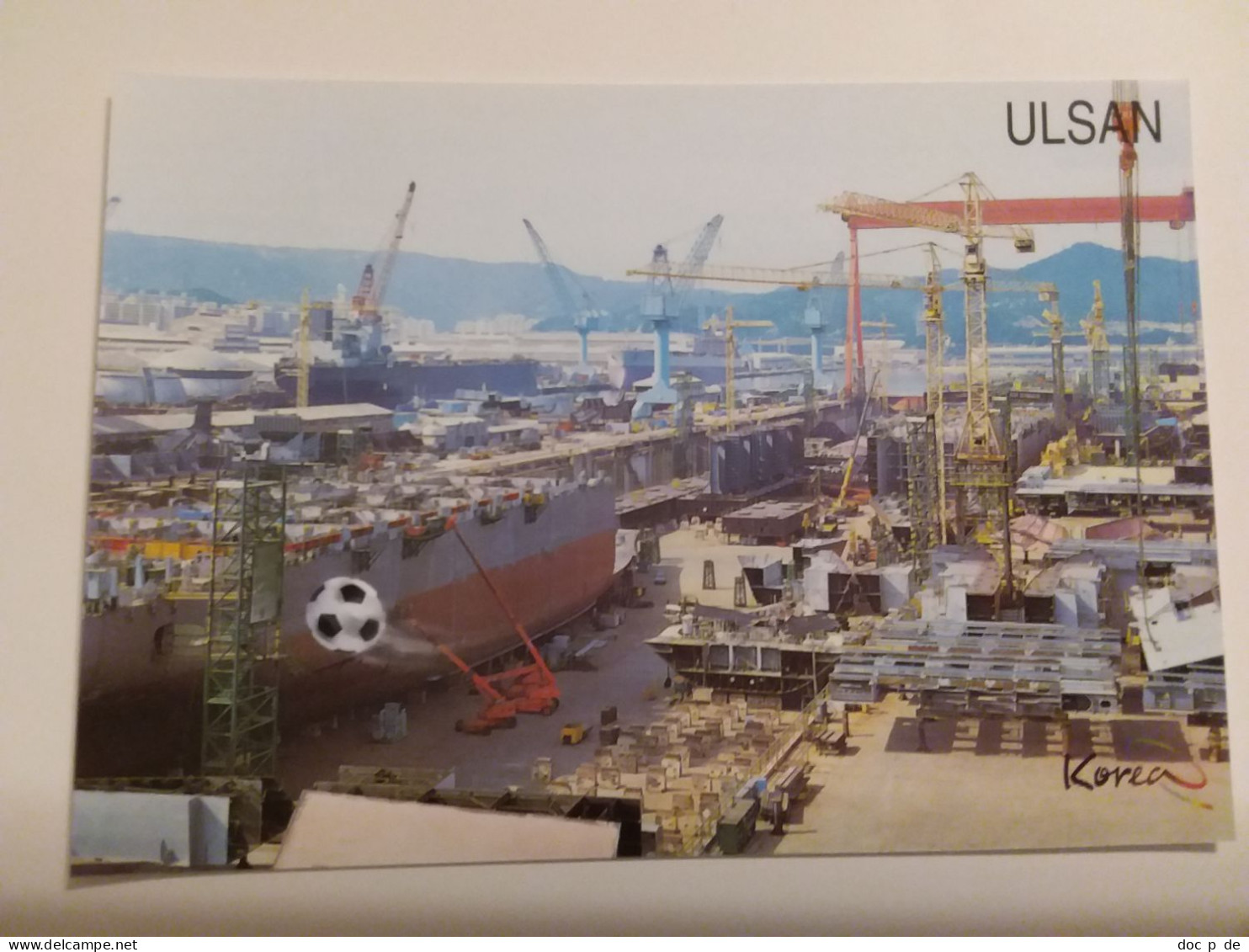 South Korea  - Ulsan - Soccer World Cup 2002 - Ship Schiff Werft Building Dock - Korea, South