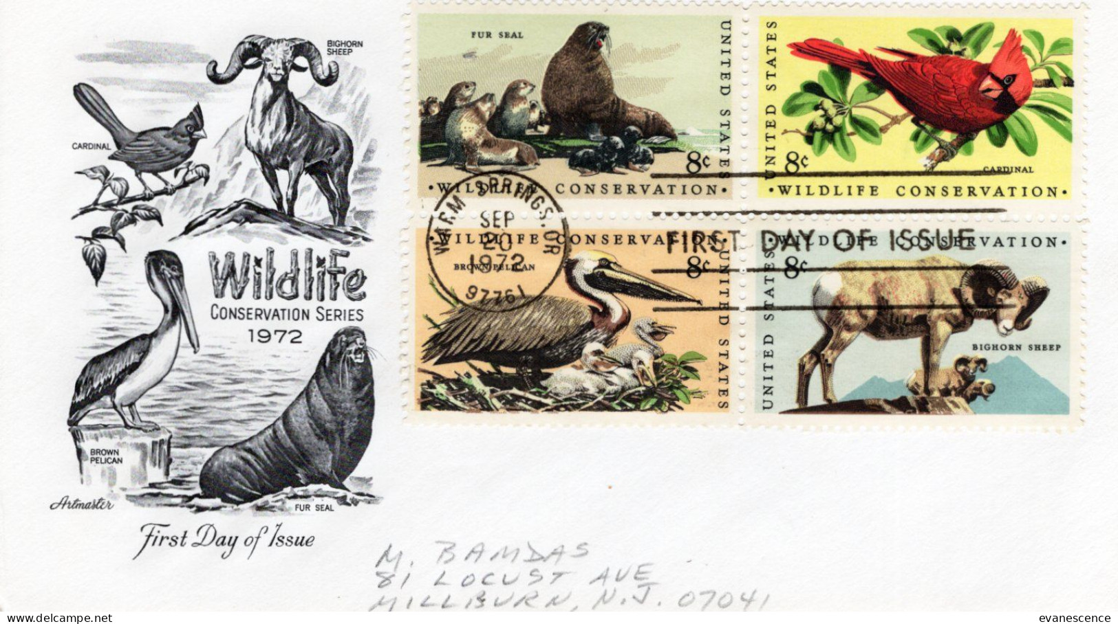 Premier Jour : Wildlife Animaux    ///   Ref.  Mars 24 /// BO. FE - 1941-1950