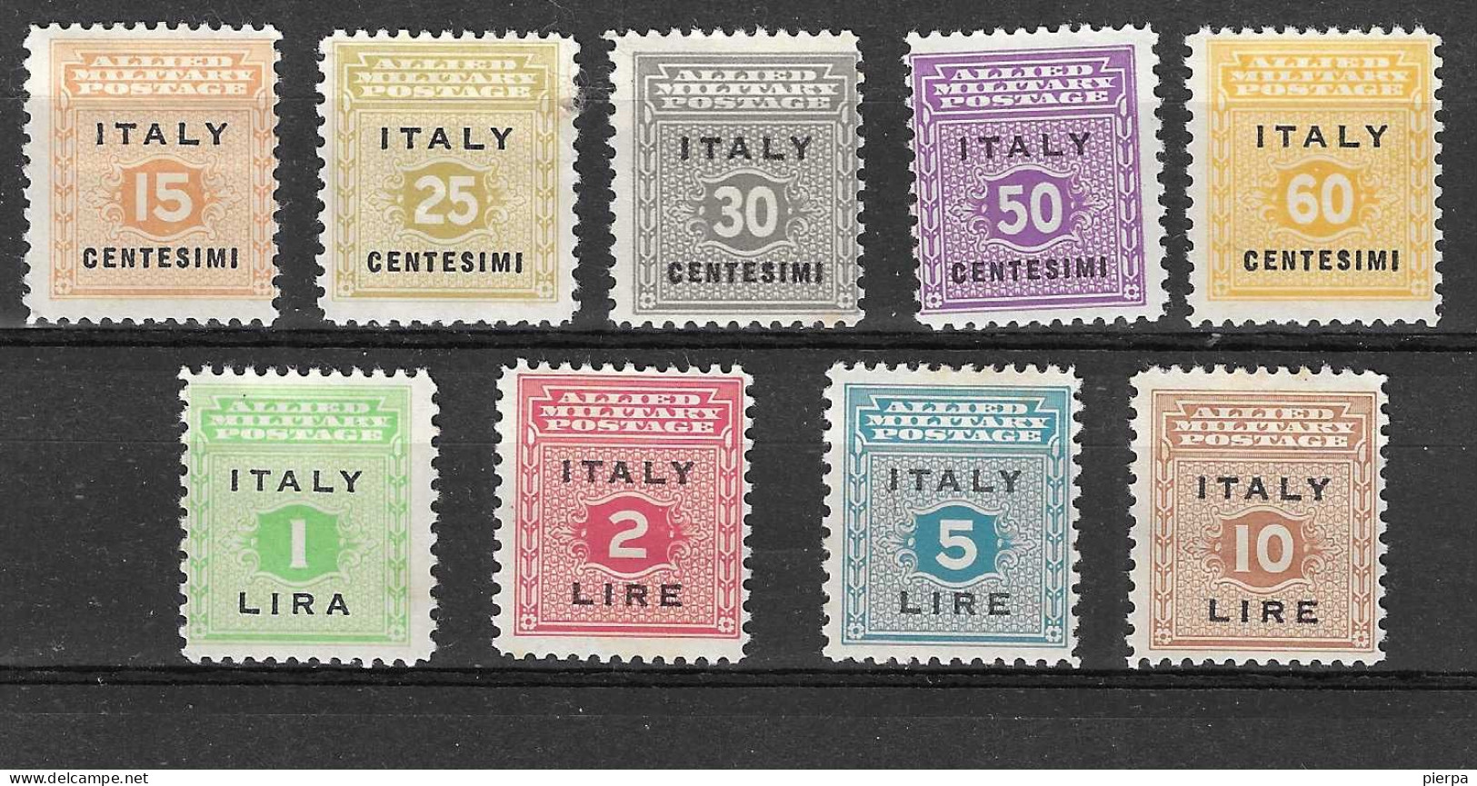 ITALIA- OCCUPAZIONE ANGLO-AMERICANA - SICILIA - 1943 - SERIE 9 VALORI - NUOVA MH* (YVERT 1\9 - MICHEL 1/9) - Britisch-am. Bes.: Sizilien