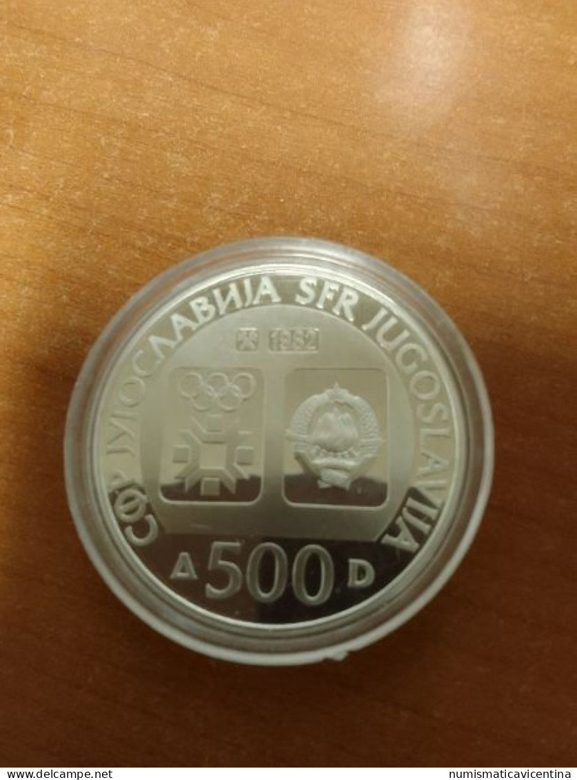 Jugoslavia 500 Dinara Winter Olympics Games SARAJEVO 1984 Silver Proof Coin Yugoslavie Jugoslavija - Joegoslavië