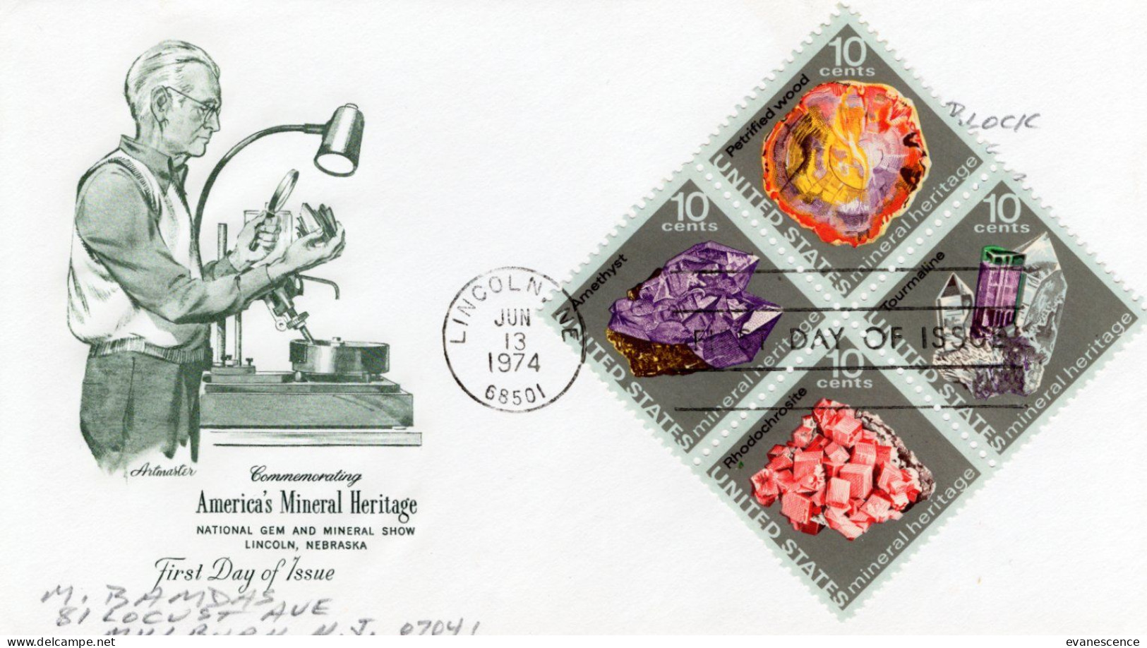 Premier Jour : America's Mineral Heritage   ///   Ref.  Mars 24 /// BO. FE - 1961-1970