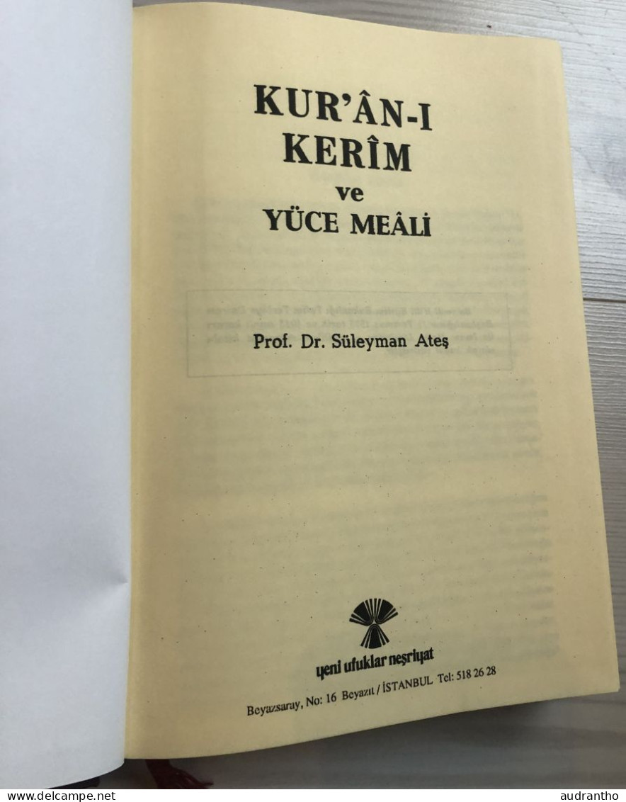 Livre Turc Kur'an-i Kerim Ve Yuge Meali Prof Dr Suleyman Ates Istambul 1975 - Signification Du Coran Et Yuge - Práctico