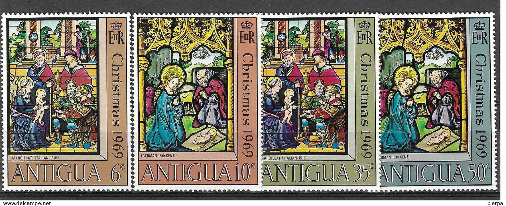 ANTIGUA - 1969 - NATALE - SERIE 4 VALORI - NUOVA MNH** (YVERT 215\8 - MICHEL 213\6) - 1960-1981 Autonomie Interne