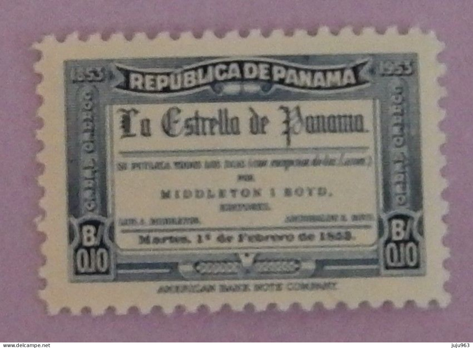 PANAMA YT PA 125 NEUF**MNH "JOURNAL LA ESTRELLA" ANNÉE 1953 - Panamá