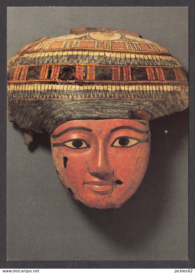 087583/ Egypte, *Masque D'un Sarcophage En Bois*, Vers 1100 Av. J-C, Amsterdam, Musée Allard Pierson - Antiquité