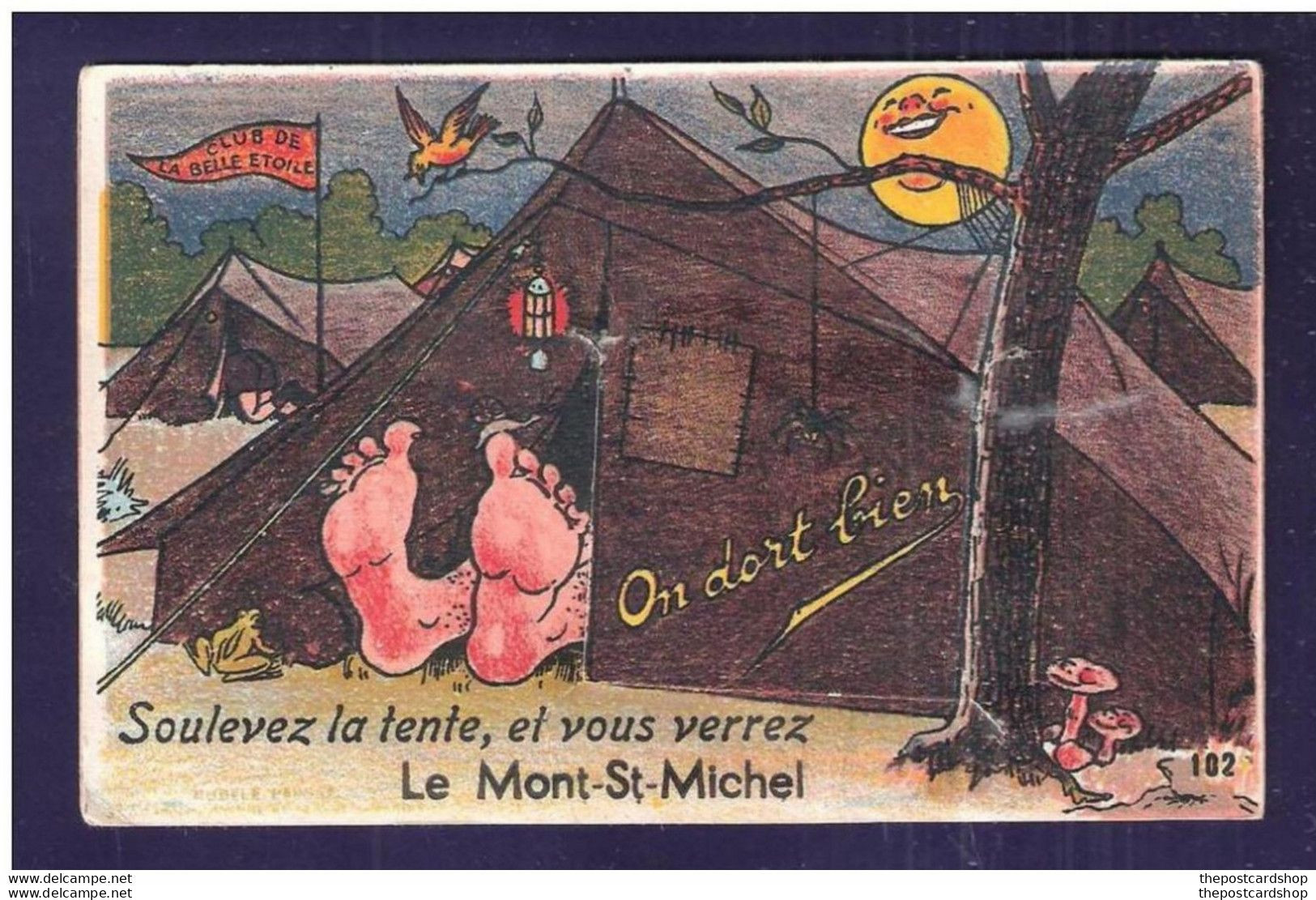 FRANCE NOVELTY Carte à Système LE MONT ST.MICHEL Avec Dépliant Soulevez La Tente, Et Vous Verrez Le Mont ST MICHEL - Le Mont Saint Michel