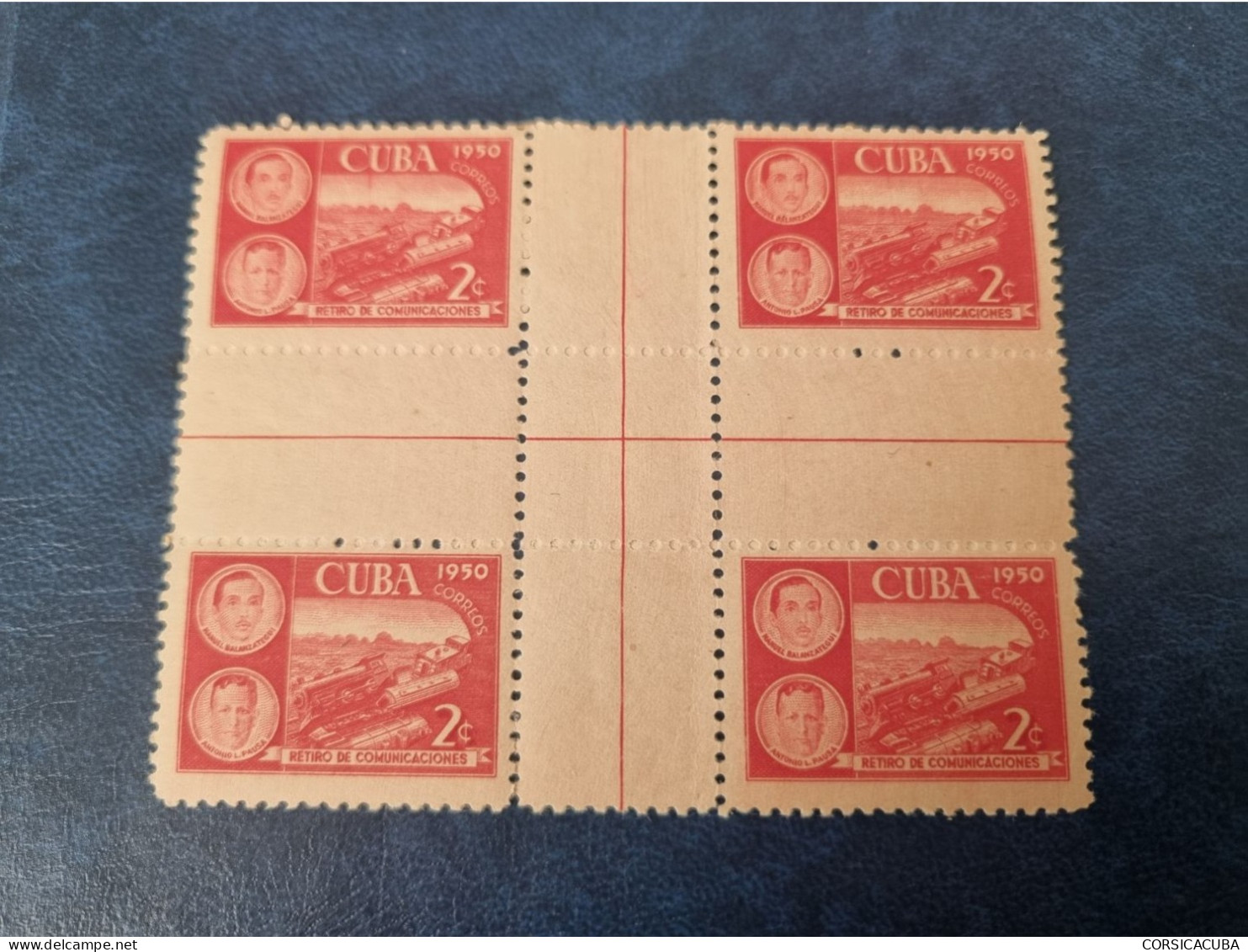 CUBA  NEUF  1950   RETIRO  DE  COMUNICACIONES  //  PARFAIT  ETAT  //  1er  CHOIX  // Centros De Hoja - Neufs