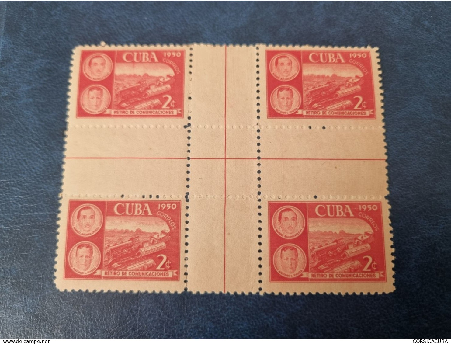 CUBA  NEUF  1950   RETIRO  DE  COMUNICACIONES  //  PARFAIT  ETAT  //  1er  CHOIX  // Centros De Hoja - Ongebruikt