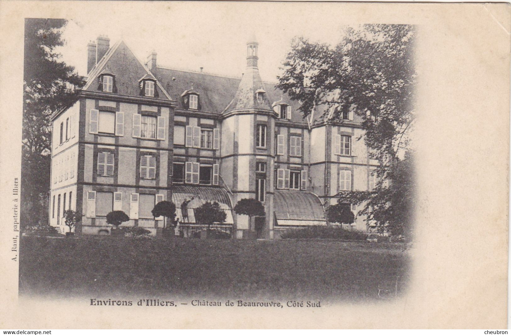 28. ILLIERS (ENVIRONS D'). CPA. CHATEAU DE BEAUROUVRE; - Illiers-Combray