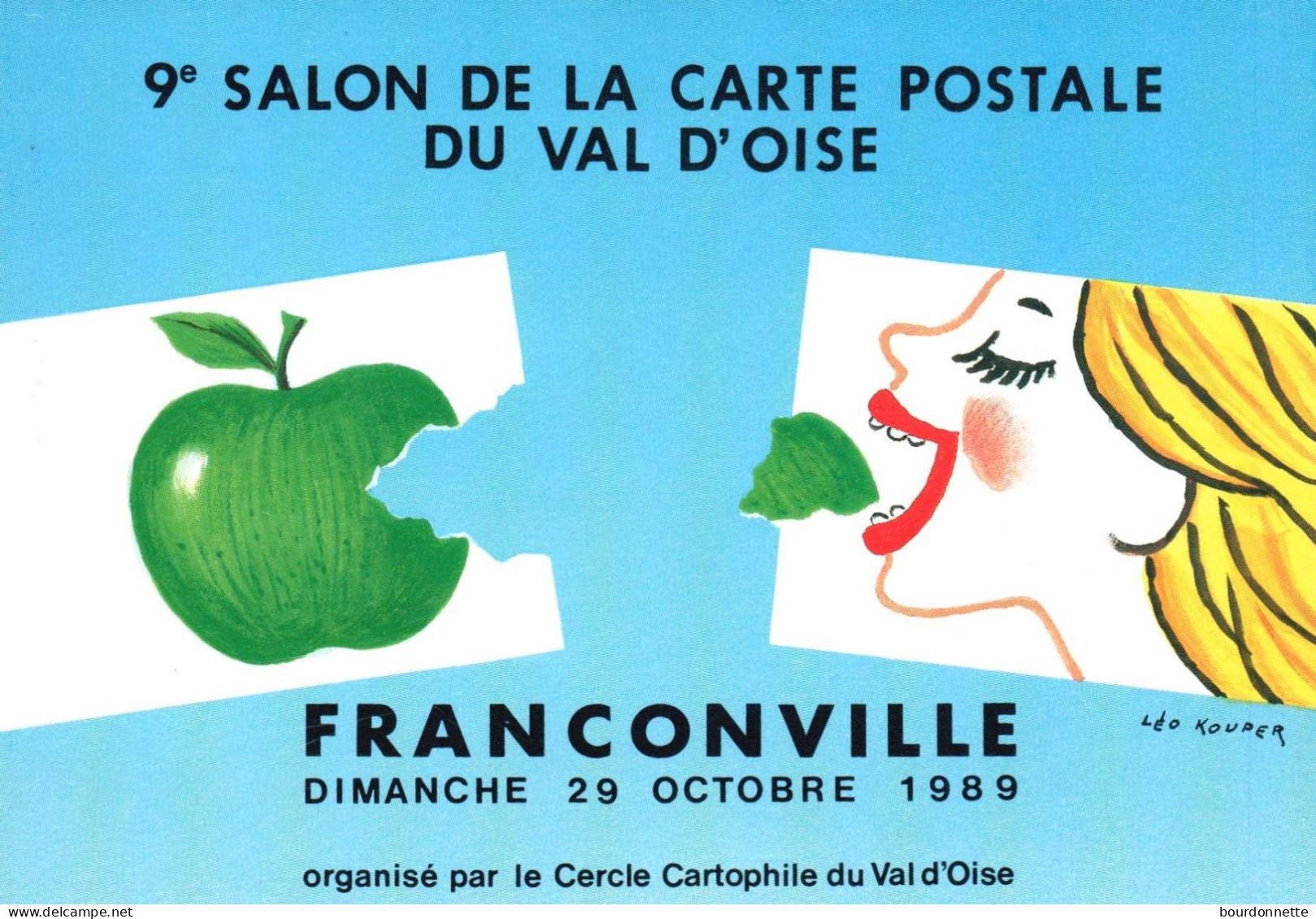 SALON DE LA CARTE POSTALE  DU VAL D'OISE FRANCONVILLE 1989 - Bourses & Salons De Collections