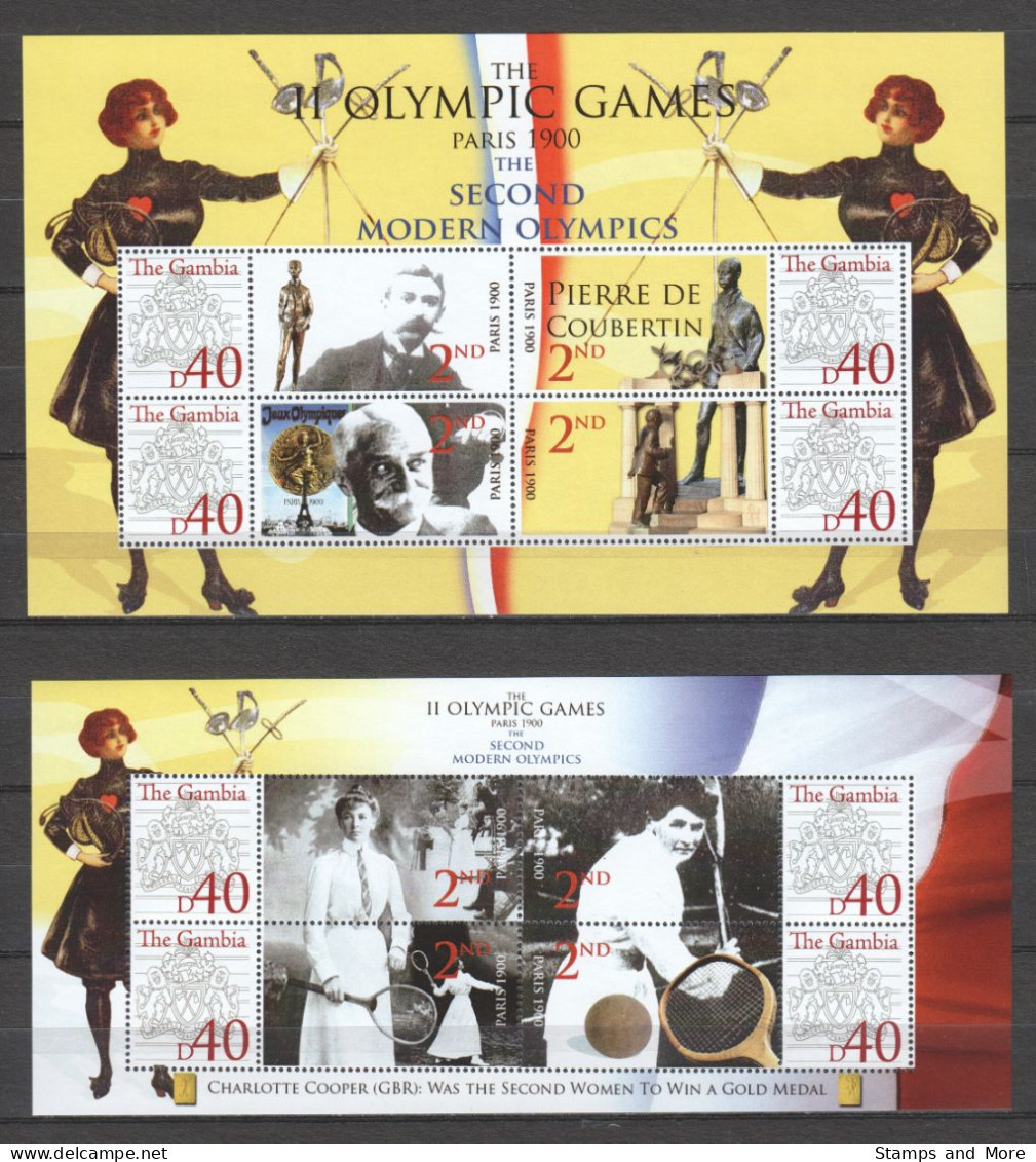 Gambia - SUMMER OLYMPICS PARIS 1900 - Set 1 Of 2 MNH Sheets - Ete 1900: Paris