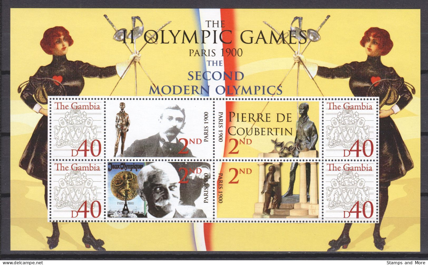 Gambia - SUMMER OLYMPICS PARIS 1900 - Set 1 Of 2 MNH Sheets - Zomer 1900: Parijs