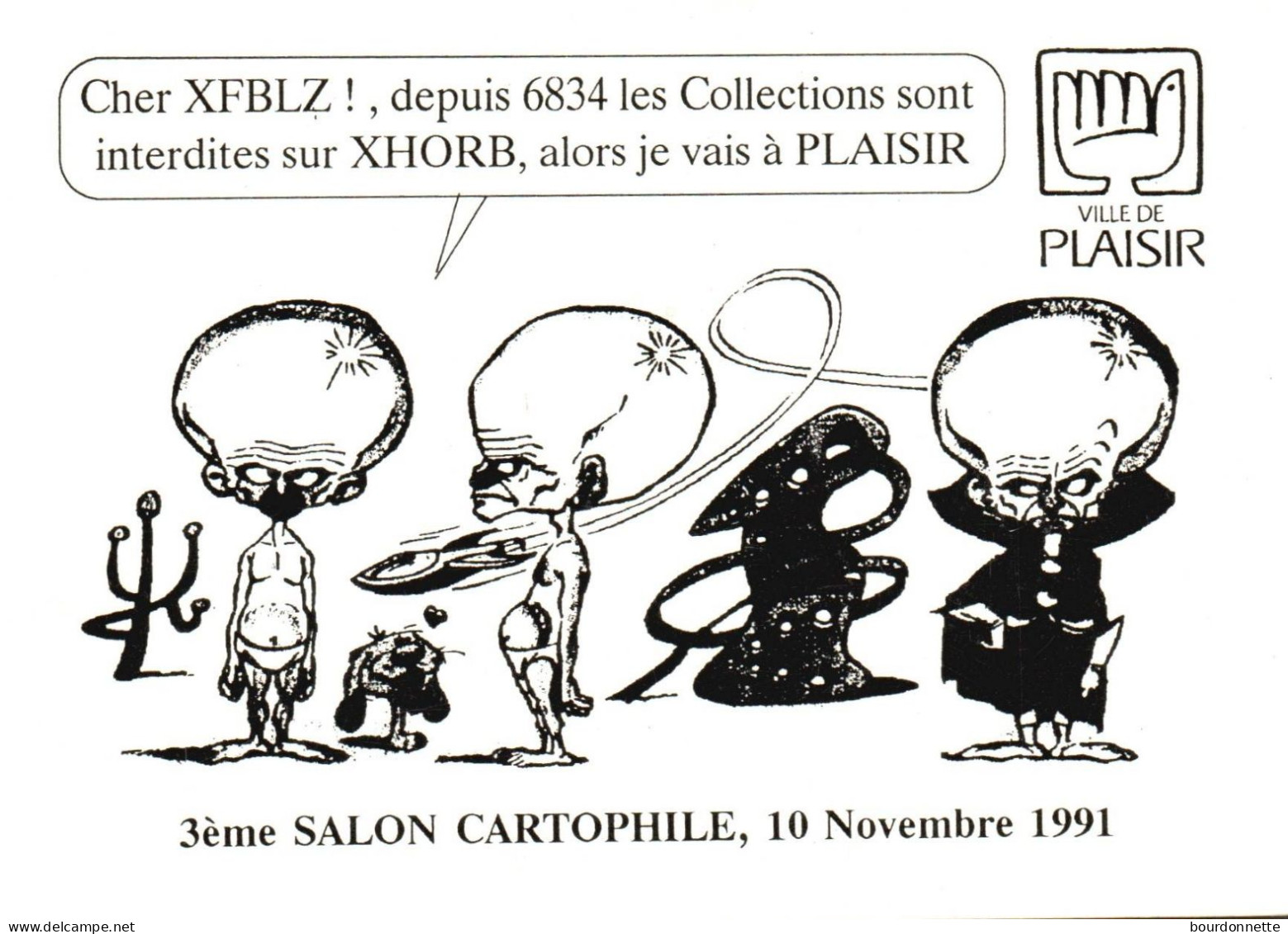 SALON DE LA CARTE POSTALE  1991 à PLAISIR - Bourses & Salons De Collections