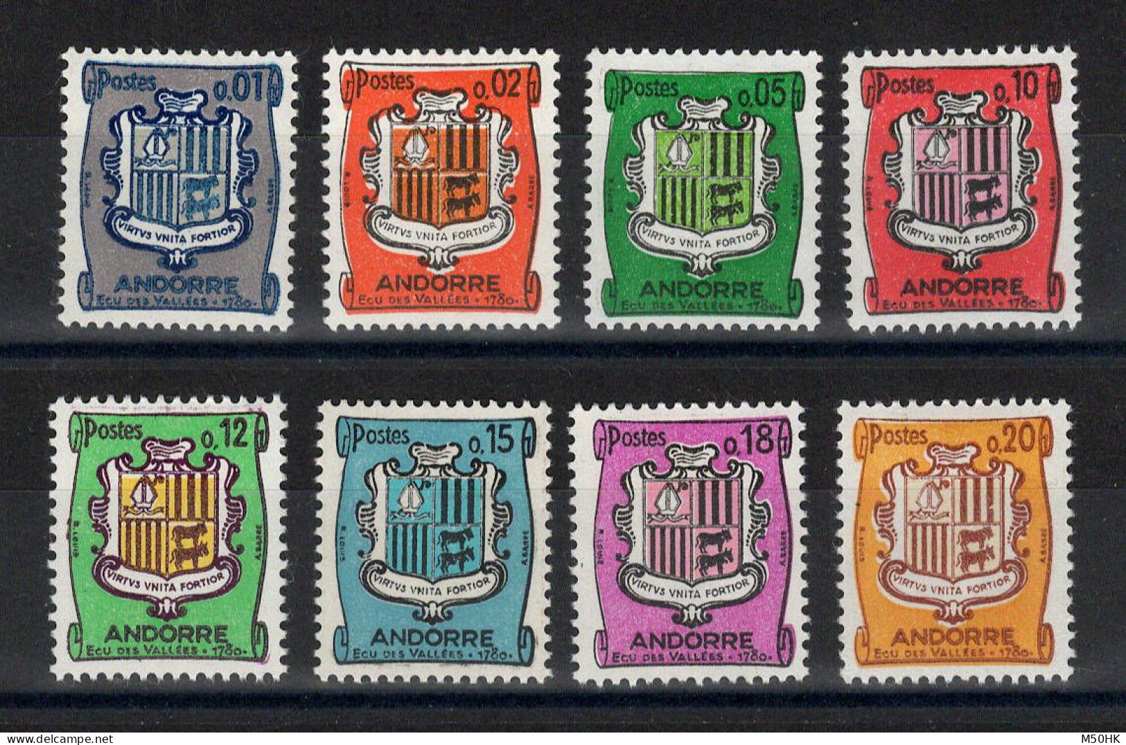 Andorre - YV 153A à 157 N** MNH Luxe Complète , Armoiries , Cote 4,20 Euros - Nuevos