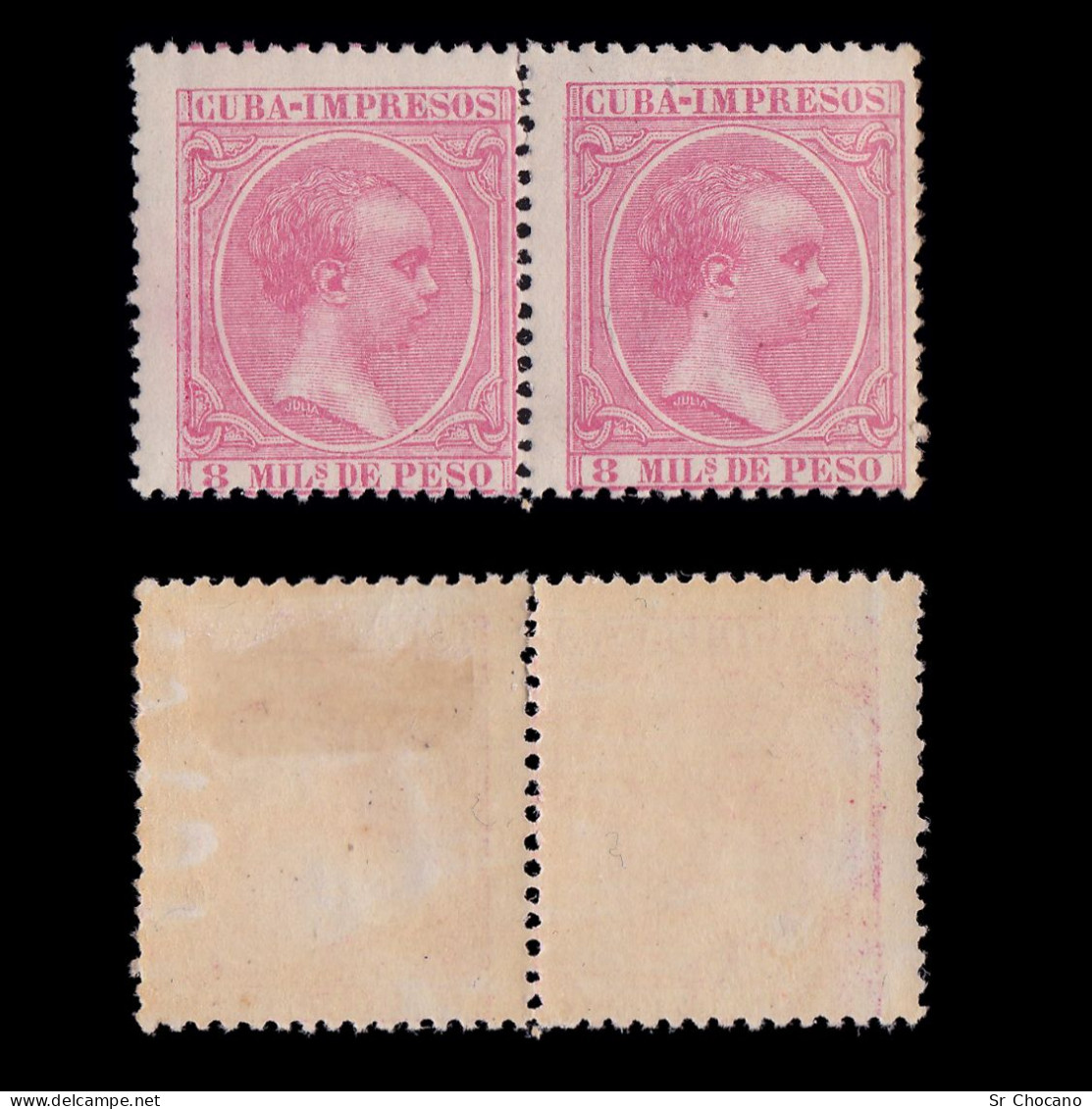 CUBA.1894. Alfonso XIII.8m.Blq2.MNH-MH.Edifil 135 - Cuba (1874-1898)