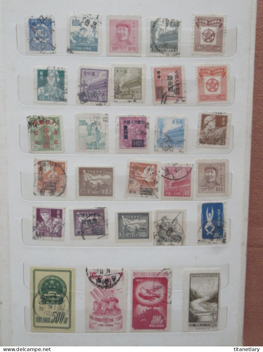 CHINE - CHINA - CHINESE - Superbe Album De 220 Timbres Anciens, Mao, Lénine, Série Travail - Achat Immédiat - Colecciones & Series