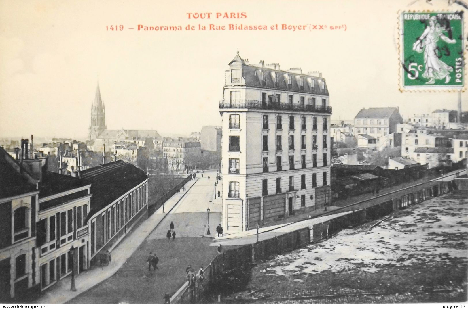 CPA - TOUT PARIS - N° 1419 - Panorama De La Rue Bidassoa Et Boyer - (XXe Arrt.) - 1908 - Coll. F. Fleury - TBE - Arrondissement: 20