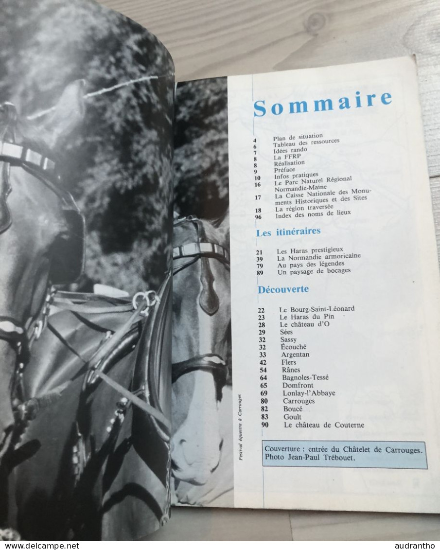 HARAS ET CHATEAUX EN NORMANDIE-MAINE GR-22-36 Topo Guide Des Sentiers 1991 - Normandie