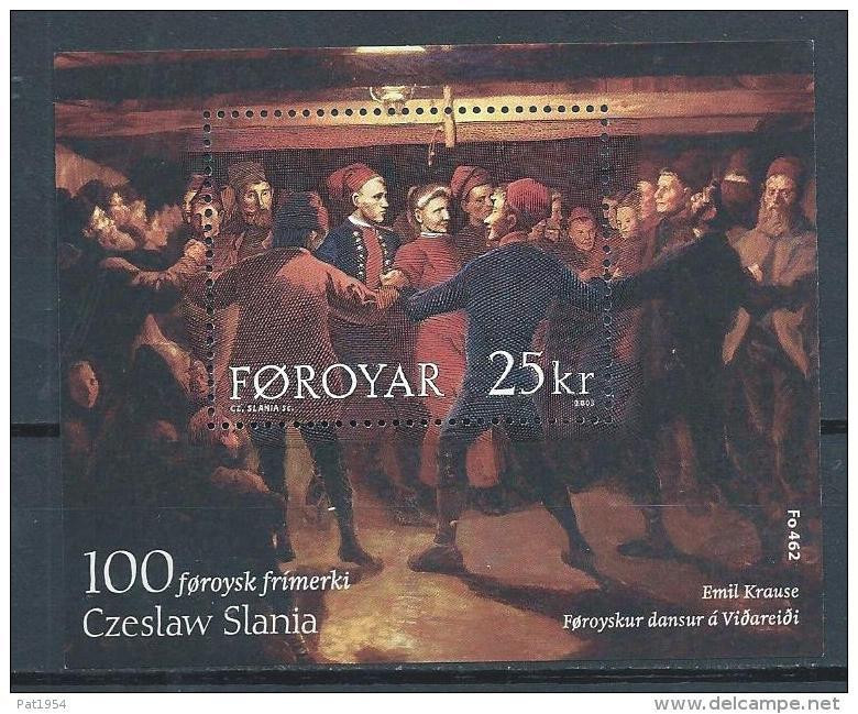 Féroé 2003 Bloc N°15 (n°466) Neuf  Centième Timbre De Czeslav Slania - Färöer Inseln